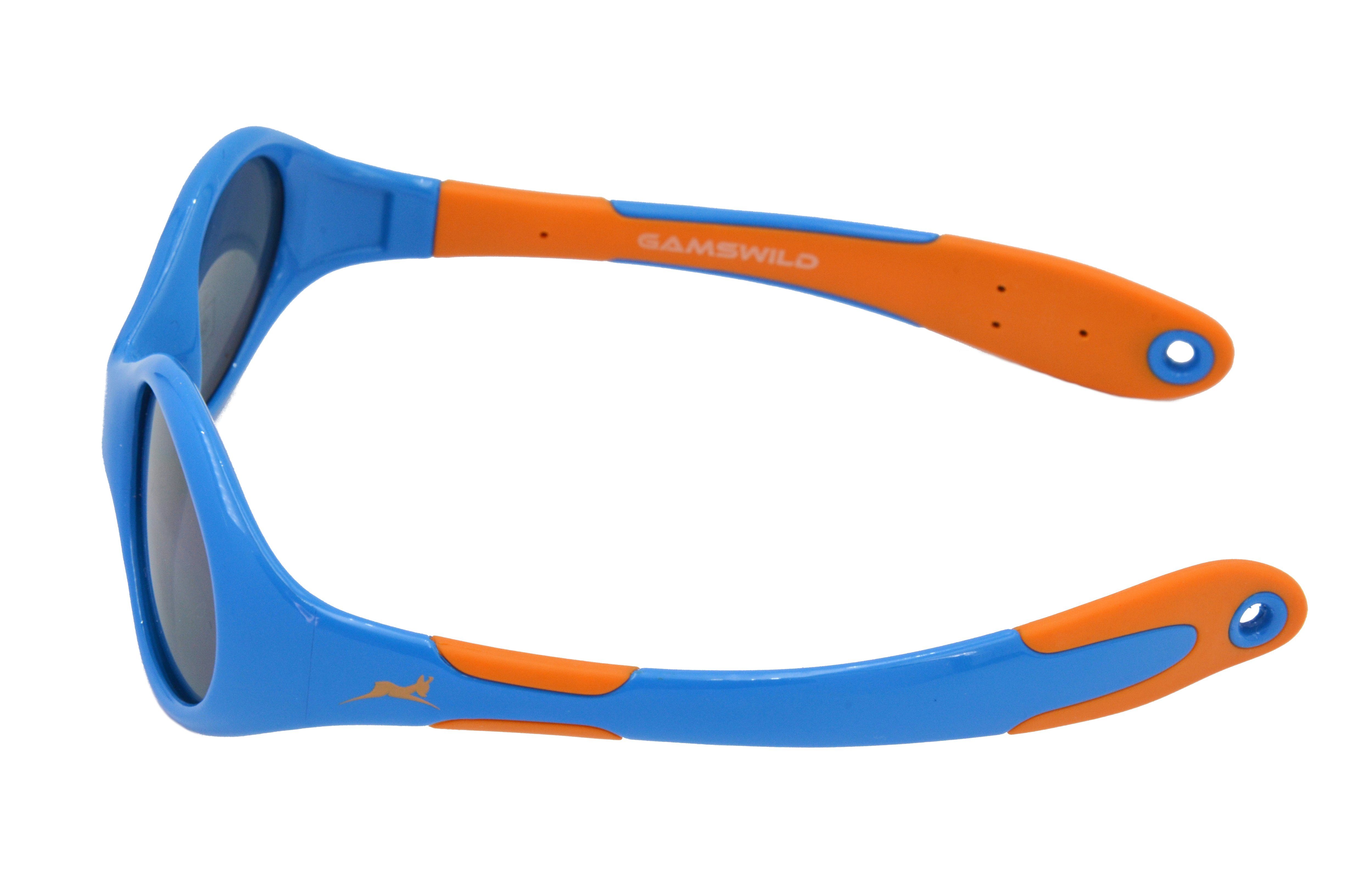 Gamswild Sonnenbrille UV400 GAMSKIDS Babybrille 0-3 Jahre Kleinkindbrille Mädchen Jungen kids Modell WK5716 in blau-orange, rosa-pink, grün