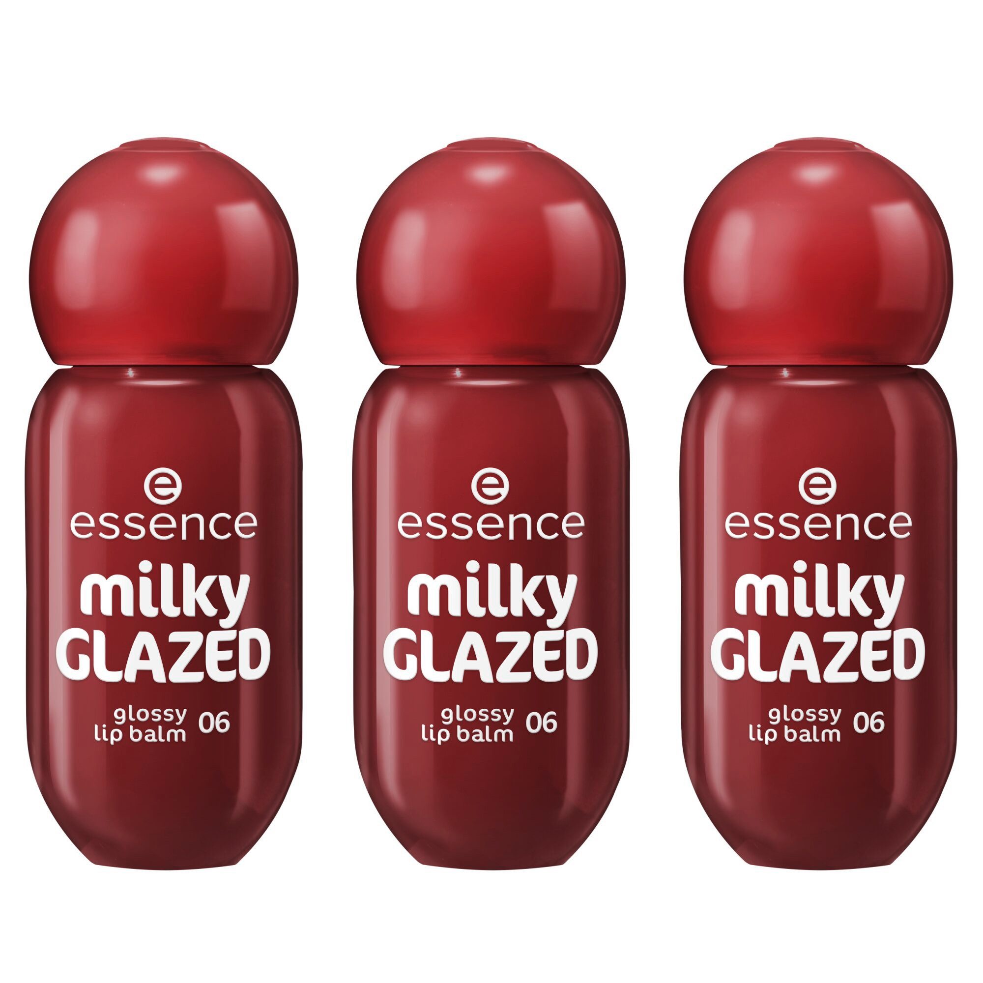 Essence Lipgloss milky GLAZED glossy lip balm, 3-tlg.