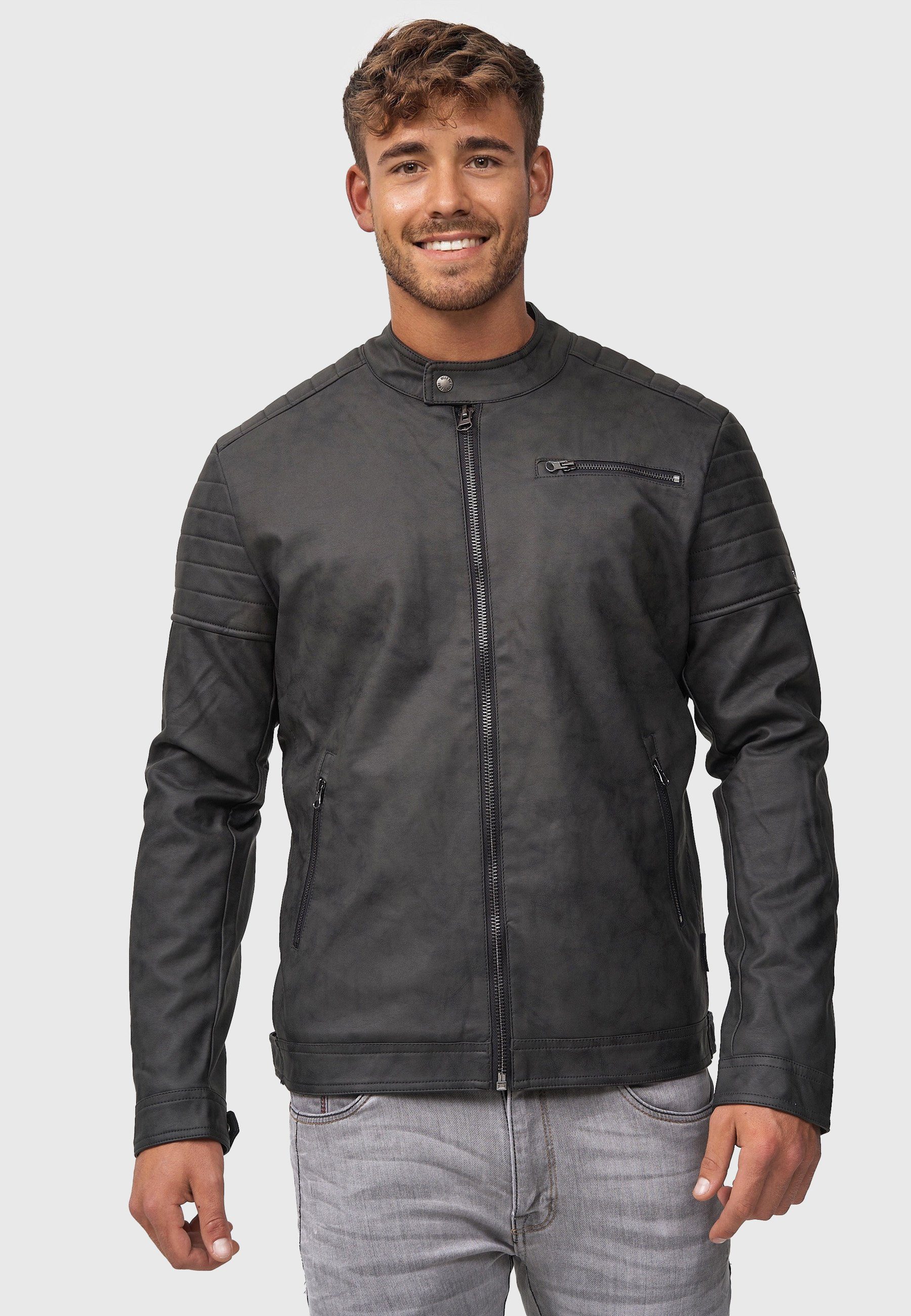 Dk Lederimitatjacke Indicode Grey Manuel