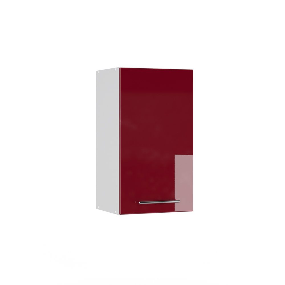 40 Hochglanz Fame-Line Weiß Weiß cm Hängeschrank Rot Küchenhängeschrank Bordeaux Vicco