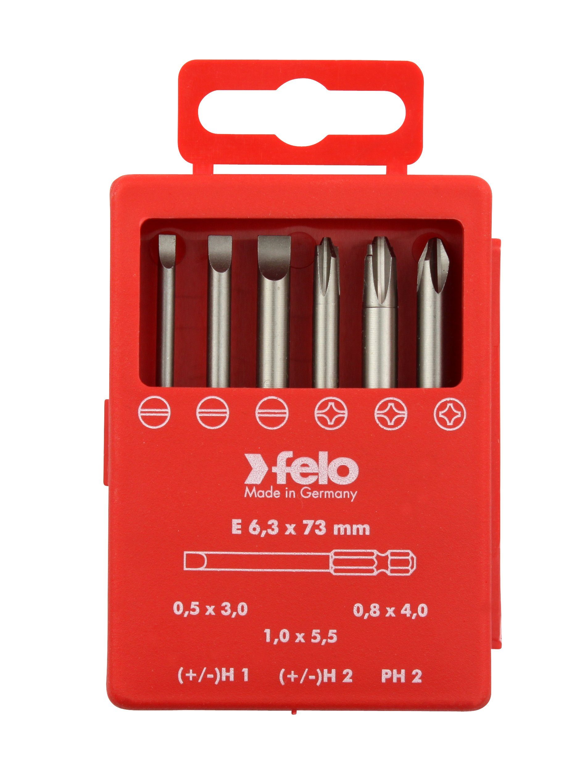 Felo Bit-Set Felo Profi Bitbox 73 mm, 6-tlg SL, H, PH