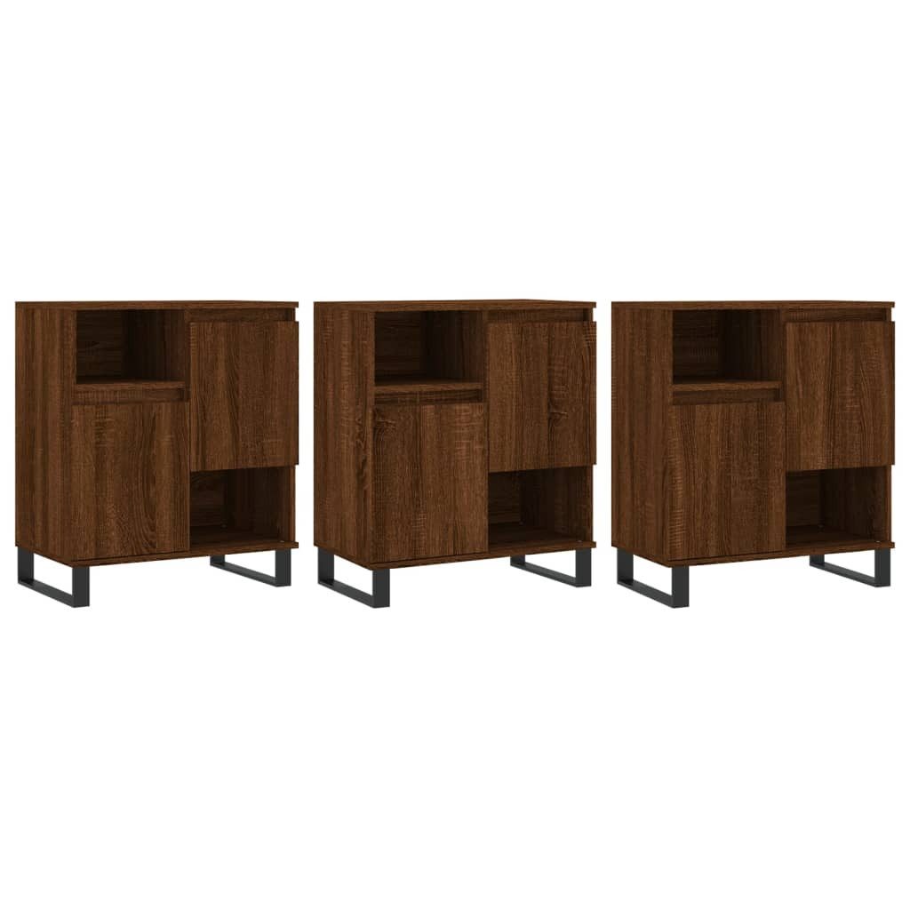 vidaXL Sideboard Sideboards 3 Stk. Braun günstig online kaufen