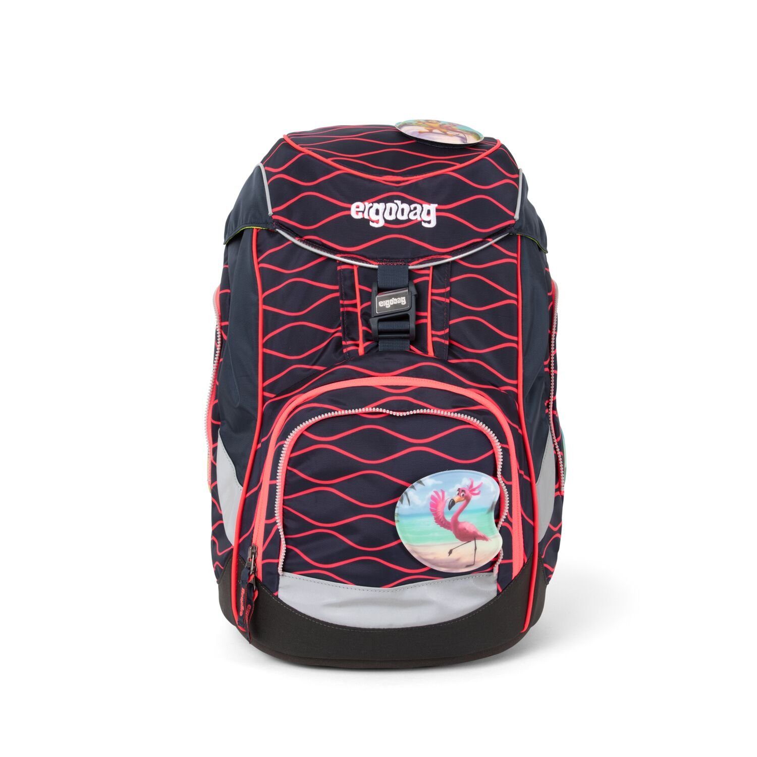 ergobag Schulranzen Ergobag Pack WellenreitBär LUMI Edition Schulrucksack Set 6tlg.