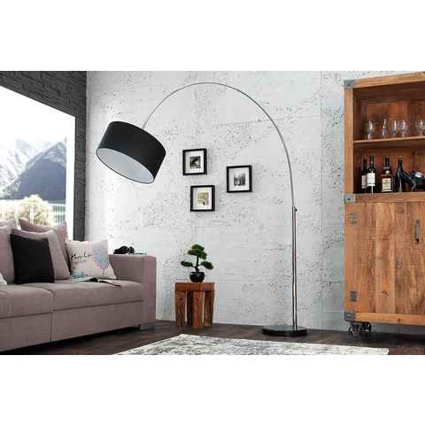riess-ambiente Bogenlampe LOUNGE DEAL 170-200cm schwarz, ohne Leuchtmittel, Wohnzimmer · Metall · verstellbar · Modern Design