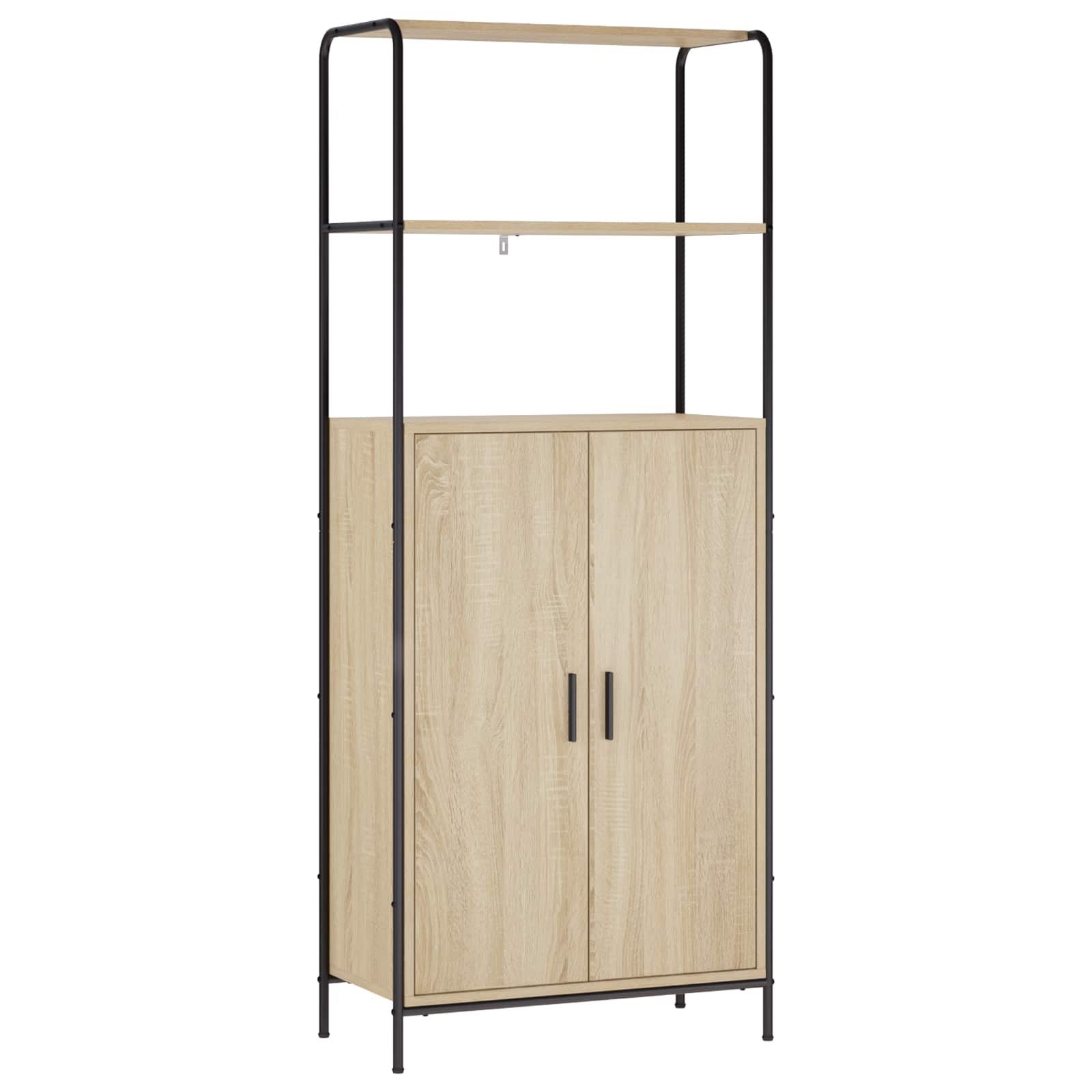 vidaXL Highboard Highboard Sonoma-Eiche 40 x 33 x 161 cm Holzwerkstoff (1 St)