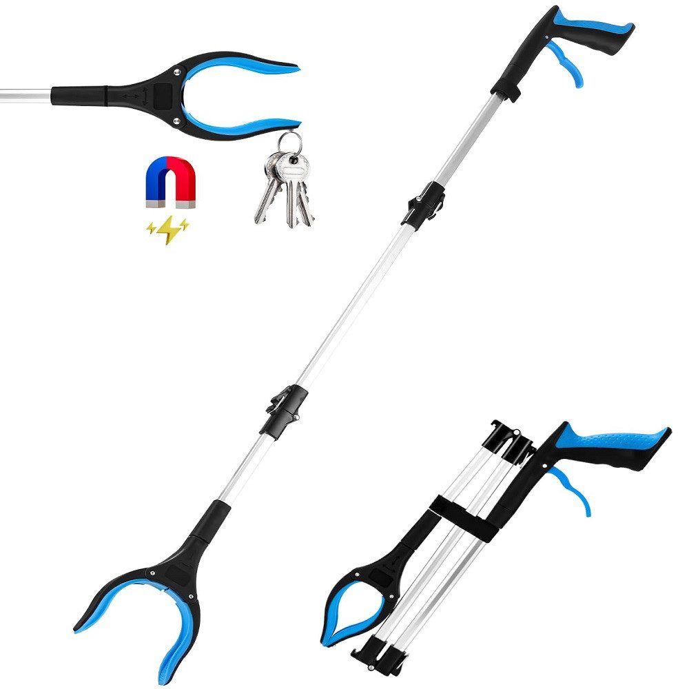 SinLaw Greifzange Faltbare Greifer für Senioren 109cm lang Allzweckgreifer 360°Drehbarer, 1-tlg., Leicht und langlebig, Müllklammer, Aluminiumlegierung