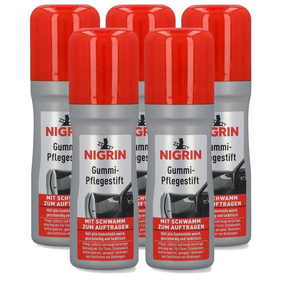 NIGRIN NIGRIN Gummi- Pflege Stift 75ml - Mit Schwamm zum auftragen