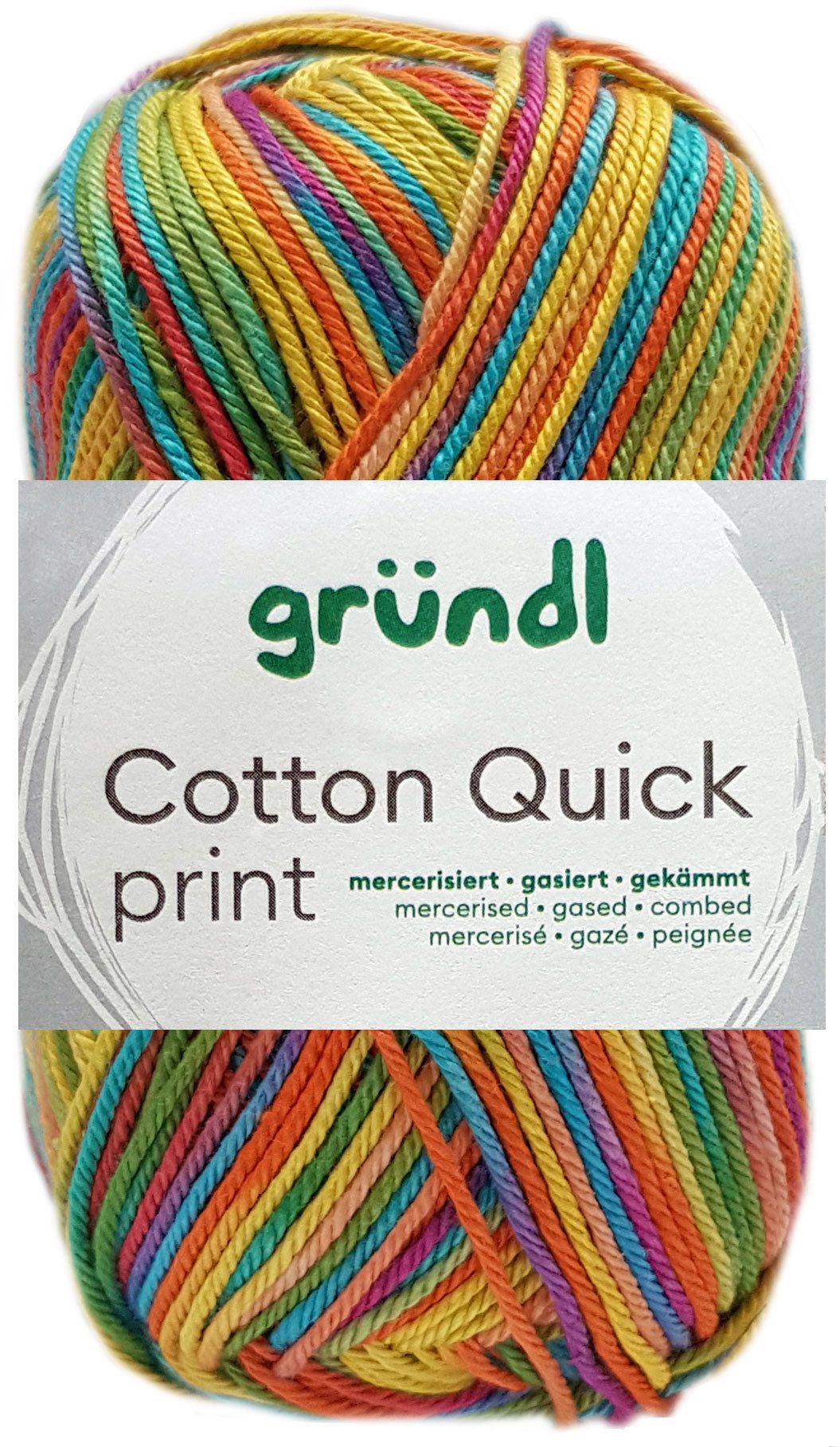 Gründl 50 Gramm Gründl Wolle Cotton Quick Print 205 Carneval Multicolor Bastelgarn