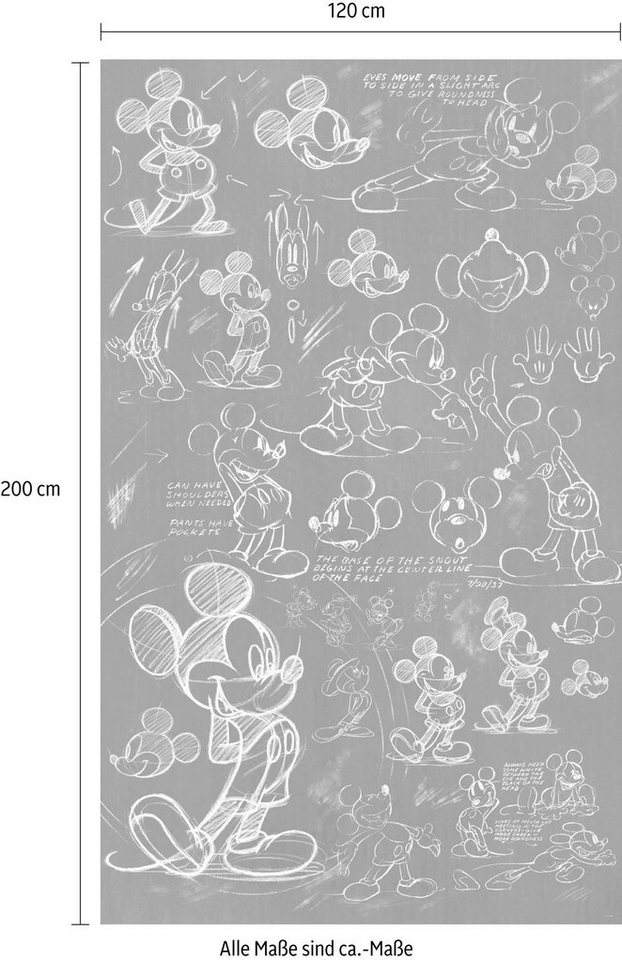 Komar Vliestapete »Mickey - Chalkboard«, glatt, Comic-kaufen