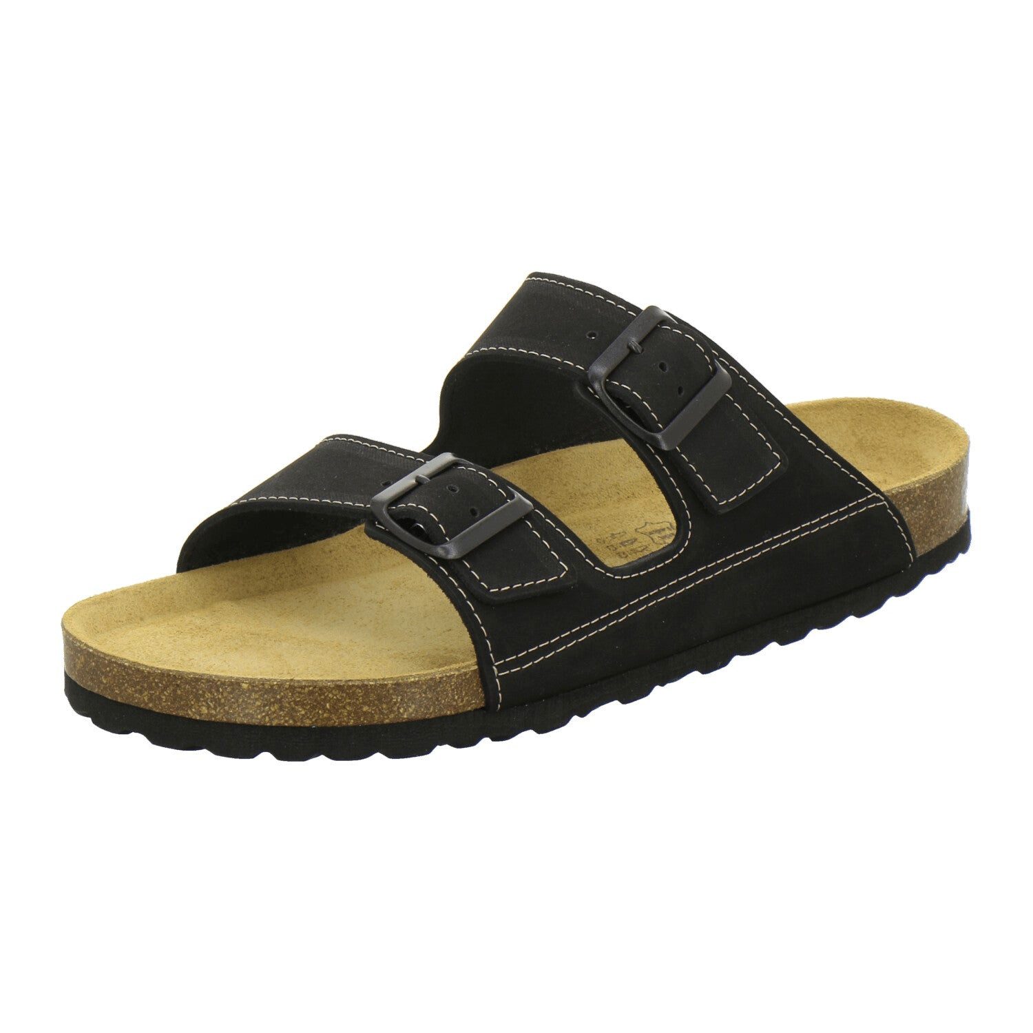 AFS-Schuhe Herren Zweischnaller Pantolette aus Nubukleder mit Fußbett, Made in Germany