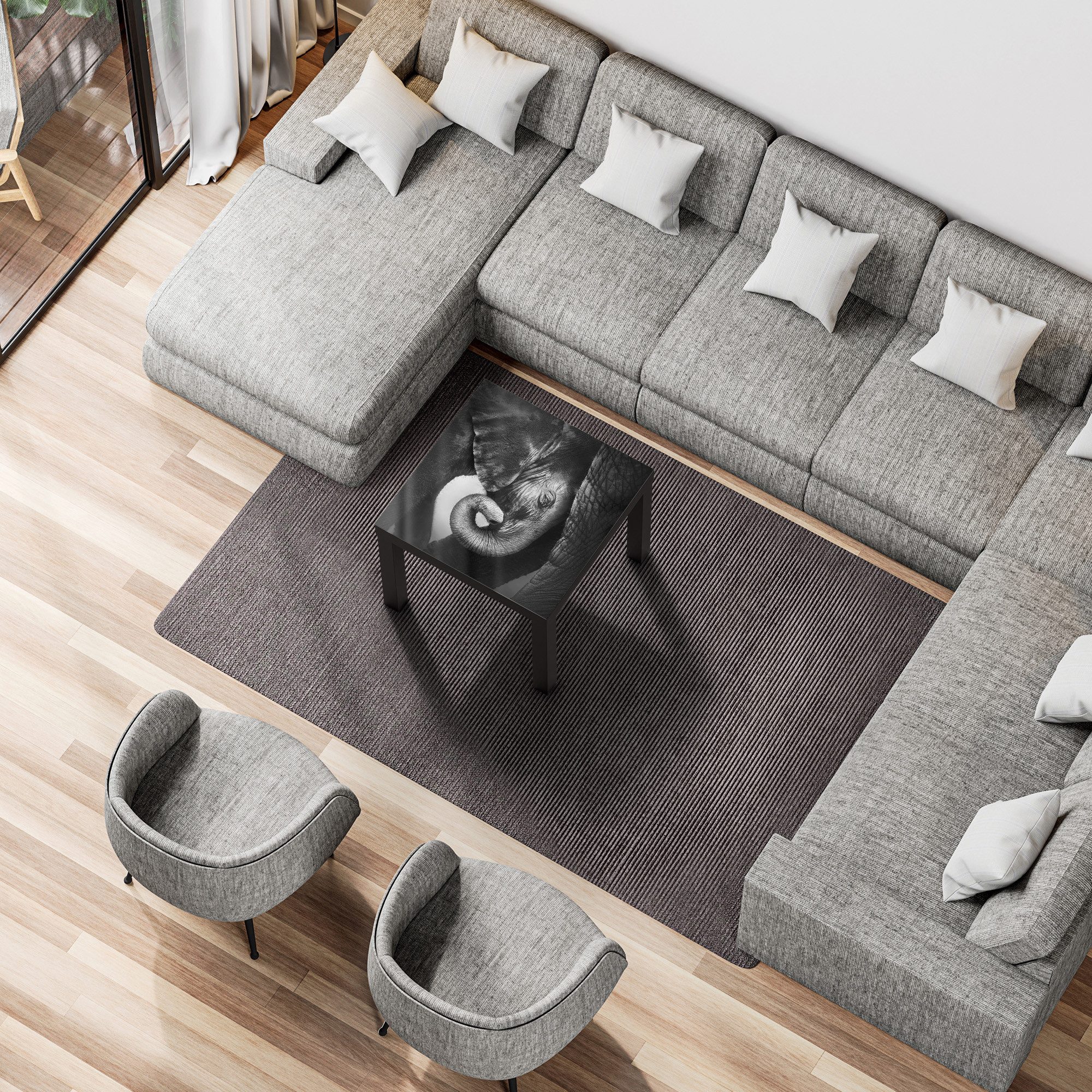 DEQORI Couchtisch 'Weiser Blick', Glas Beistelltisch Glastisch modern