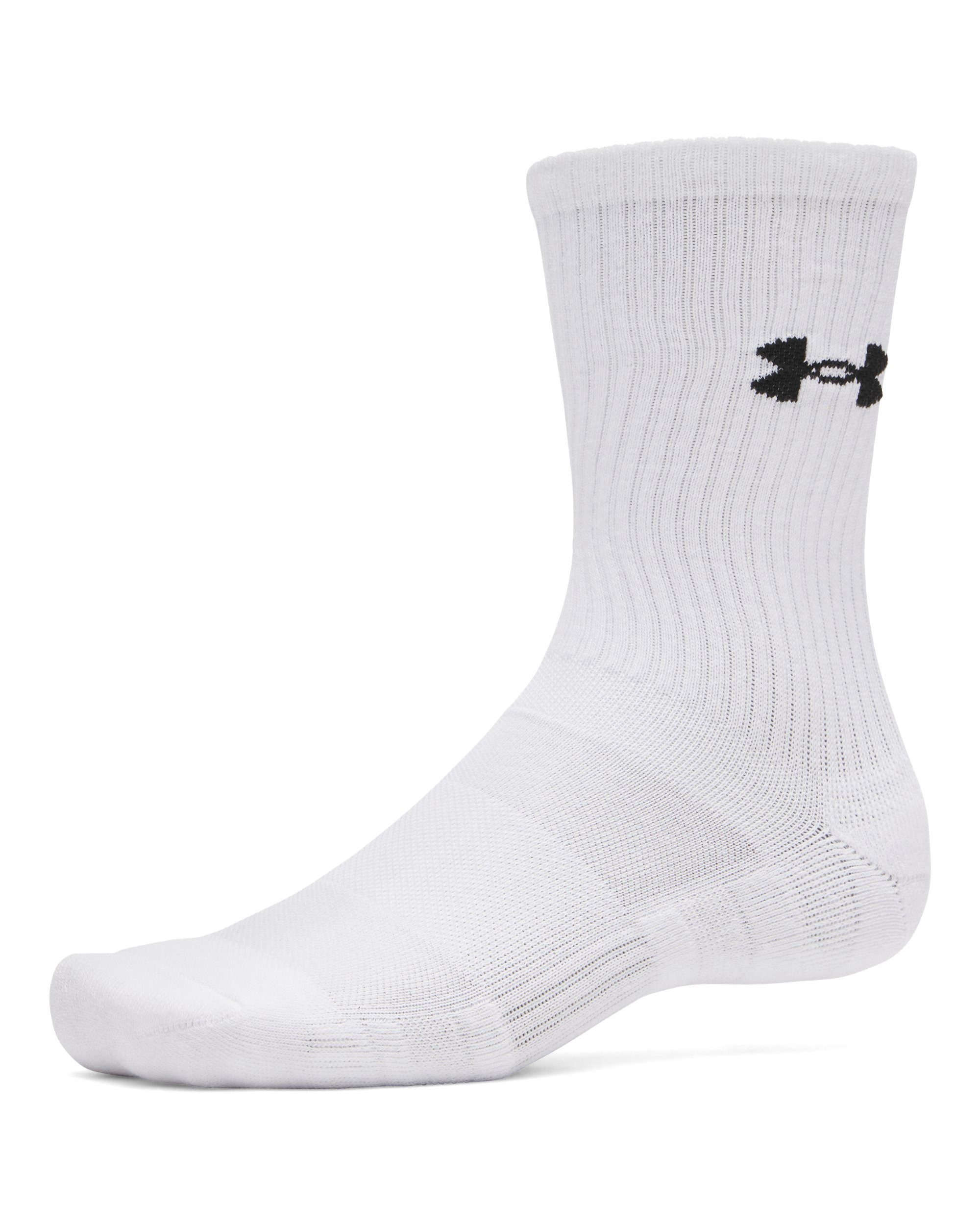 Under Armour® Sportsocken UA PERFORMANCE COTTON 3P CRW (3-Paar) für vielseitige Aktivitäten, weiches Material aus 100% Baumwolle