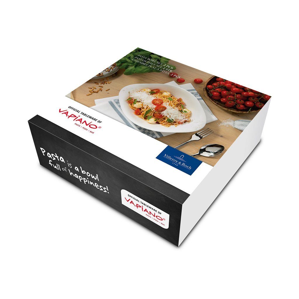Villeroy & Boch Geschirr-Set Vapiano Pastaschalen 2er-Set (2-tlg), 2 Personen, Porzellan, Premium Porcelain, mikrow.- & spülm.sicher, Made in Germany