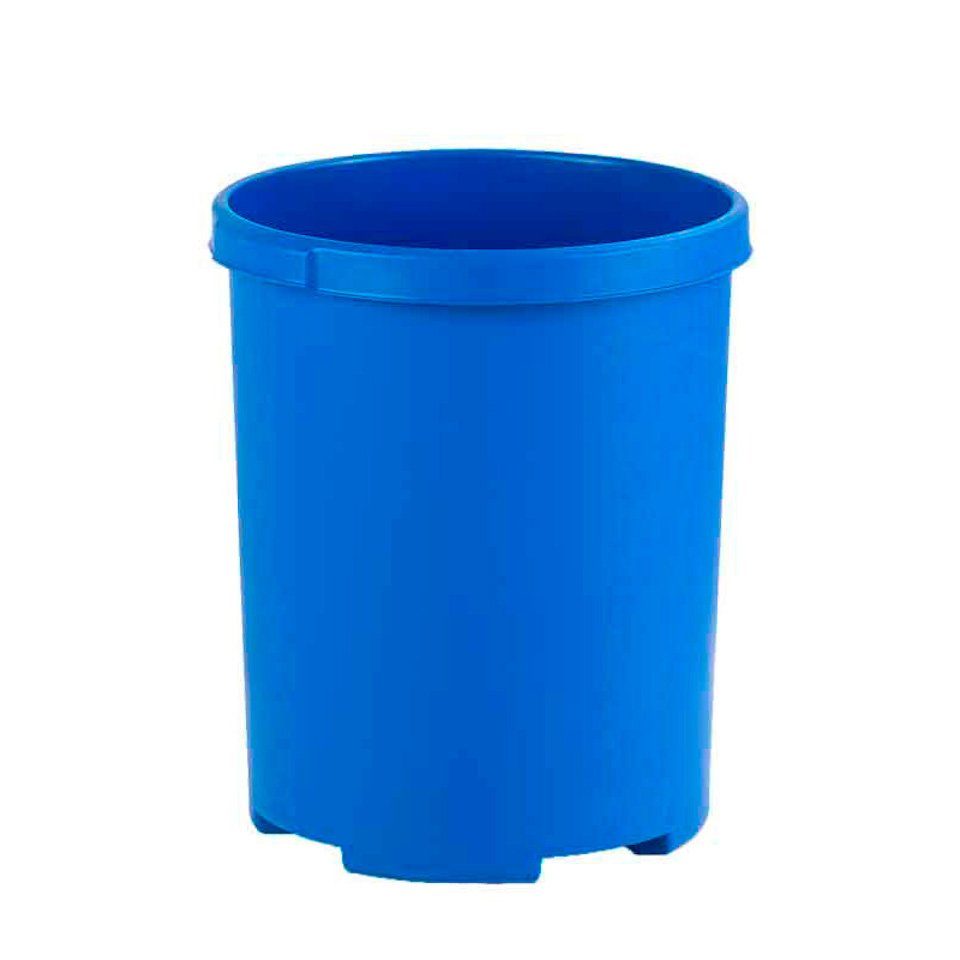 PROREGAL® Papierkorb Praktischer runder Kunststoff Papierkorb, 50L,  Grau Blau