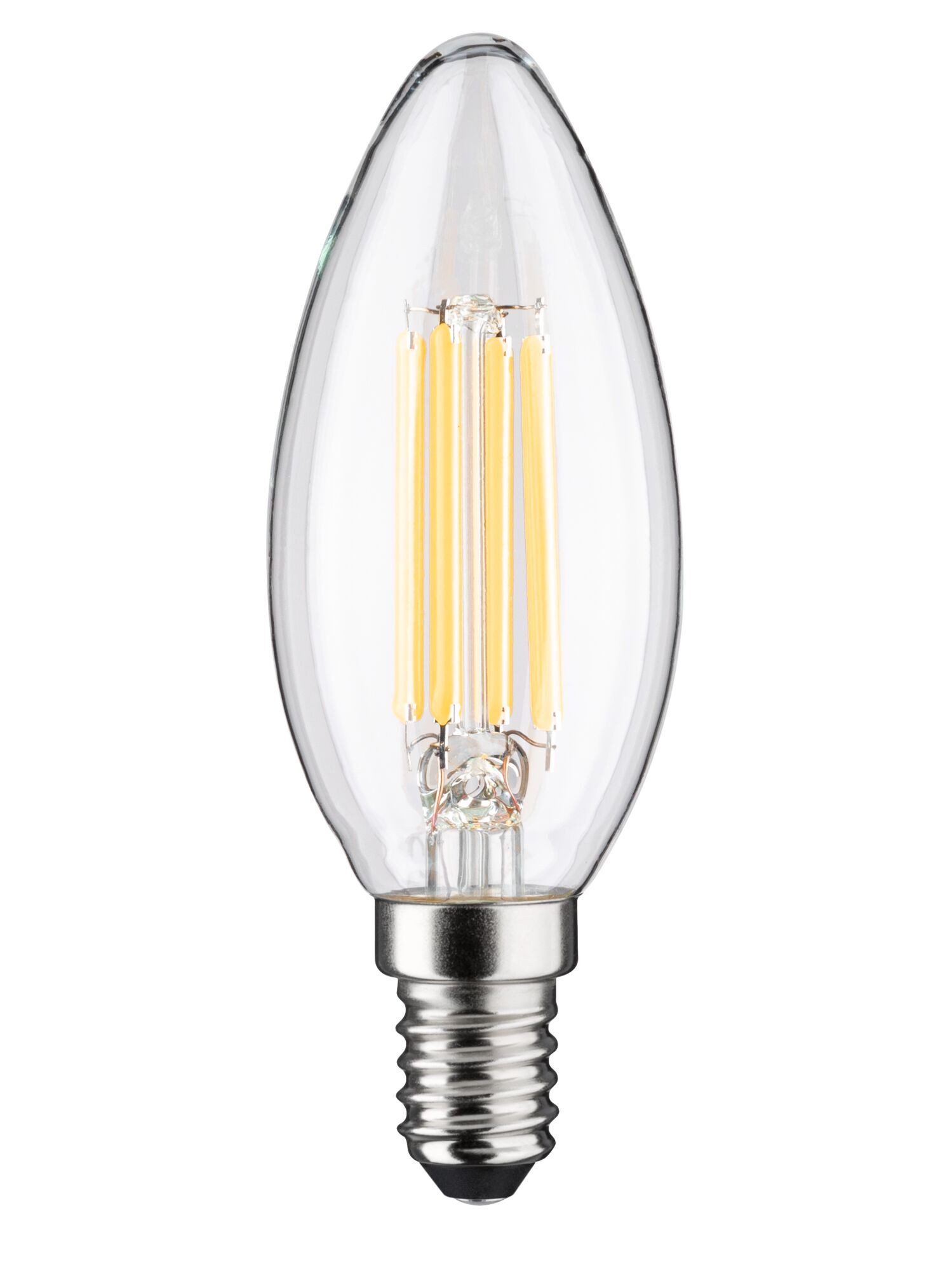 Paulmann LED-Leuchtmittel Eco-Line Kerze 840lm 4W 3000K klar 230V, E14, 1 St., Warmweiß
