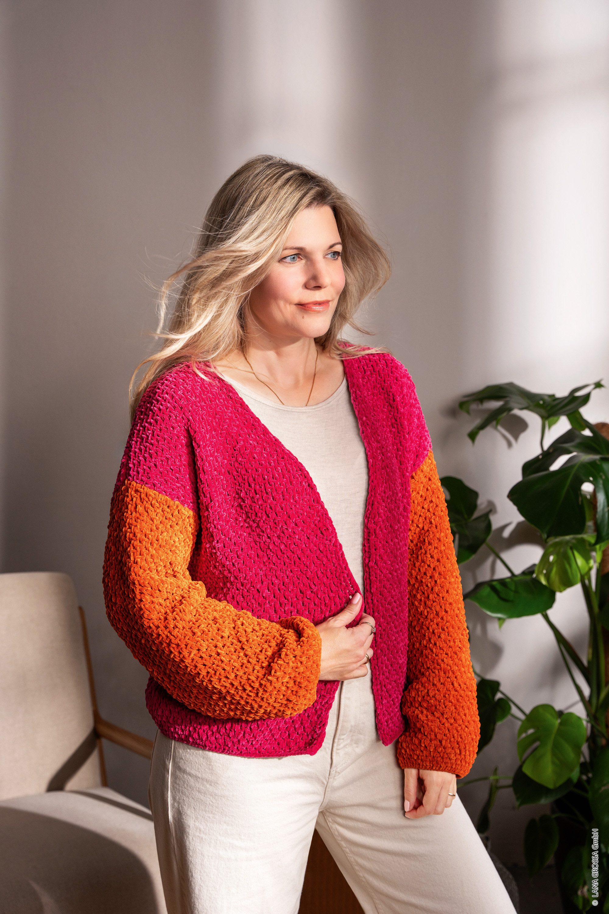 LANA GROSSA THE LOOK FINE samtig weiches Chenillegarn Häkelwolle, 100 m (Feines und samtig weiches Chenillegarn), 50 g