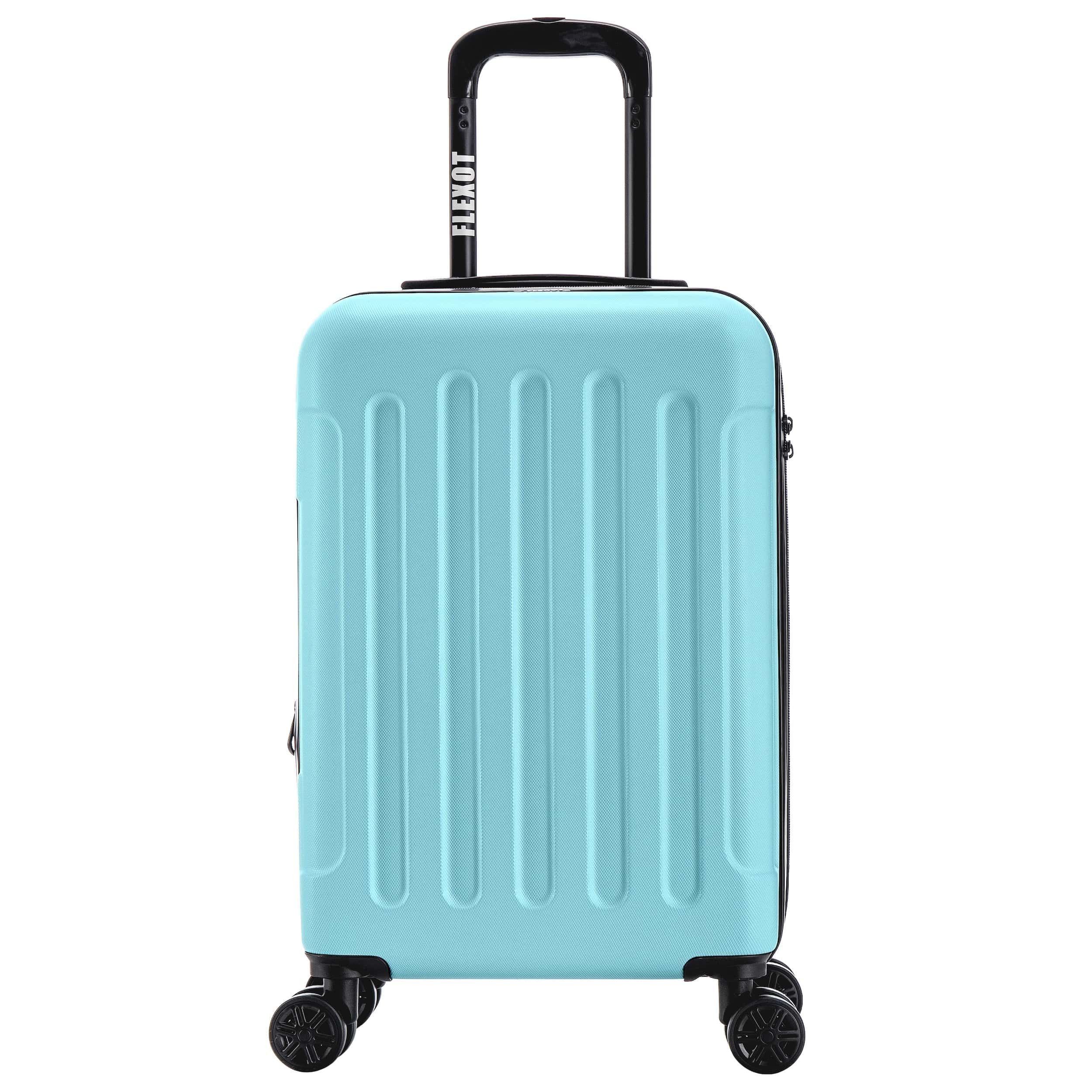 Flexot Hartschalen-Trolley F-3045 (Gr. M, L, XL) – Kofferset – ABS-Hartschale, 4 Rollen, Robuster und moderner Koffer mit vier 360° Rollen und Zahlenschloss