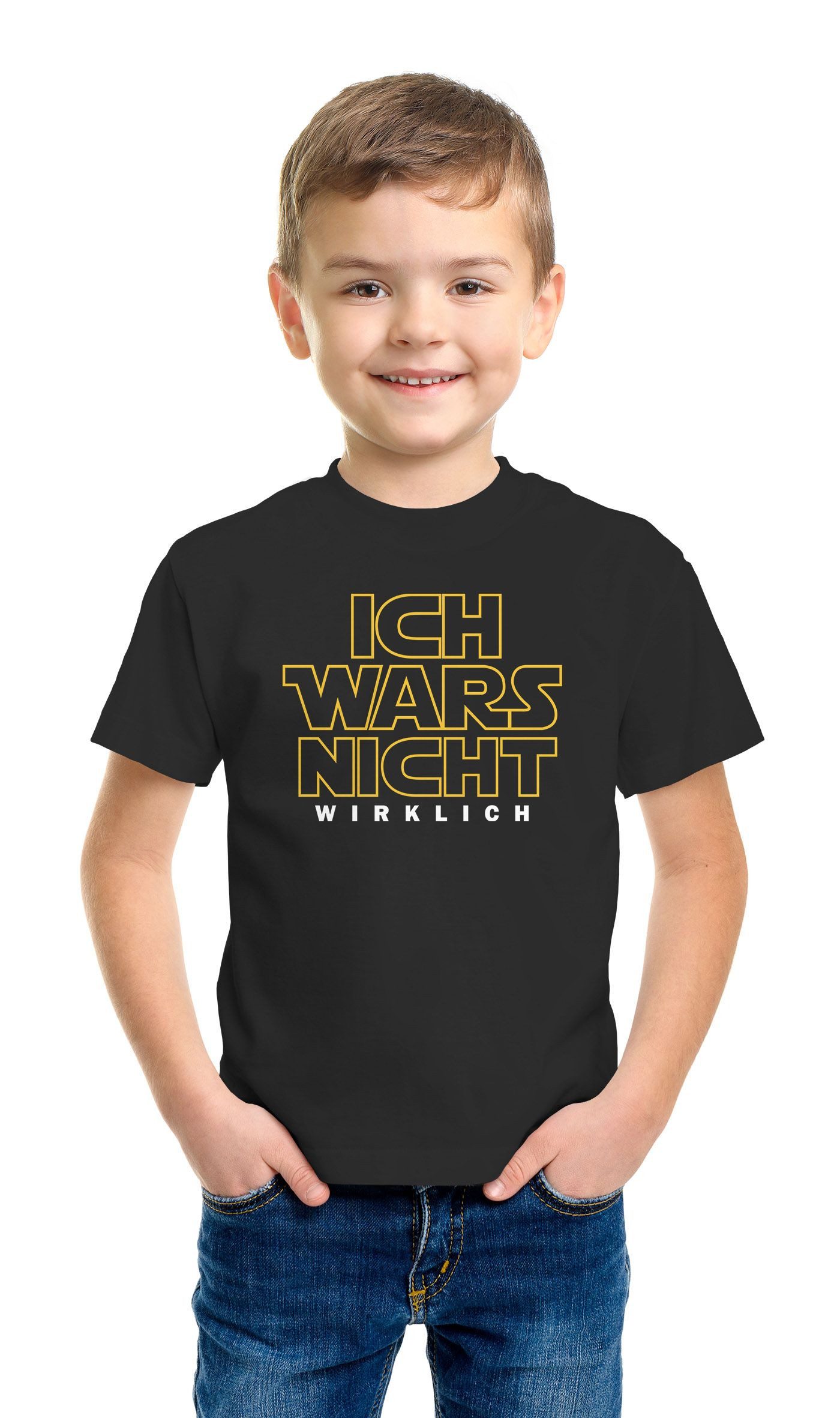 MoonWorks Print-Shirt Kinder T-Shirt Jungen Ich Wars nicht Wirklich Spruch lustig