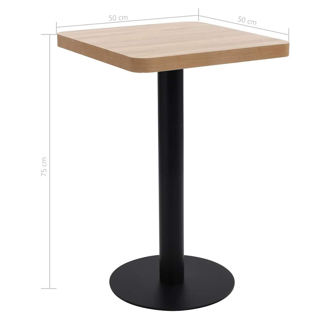 vidaXL Esstisch Bistrotisch Hellbraun 50x50 cm MDF (1-St)