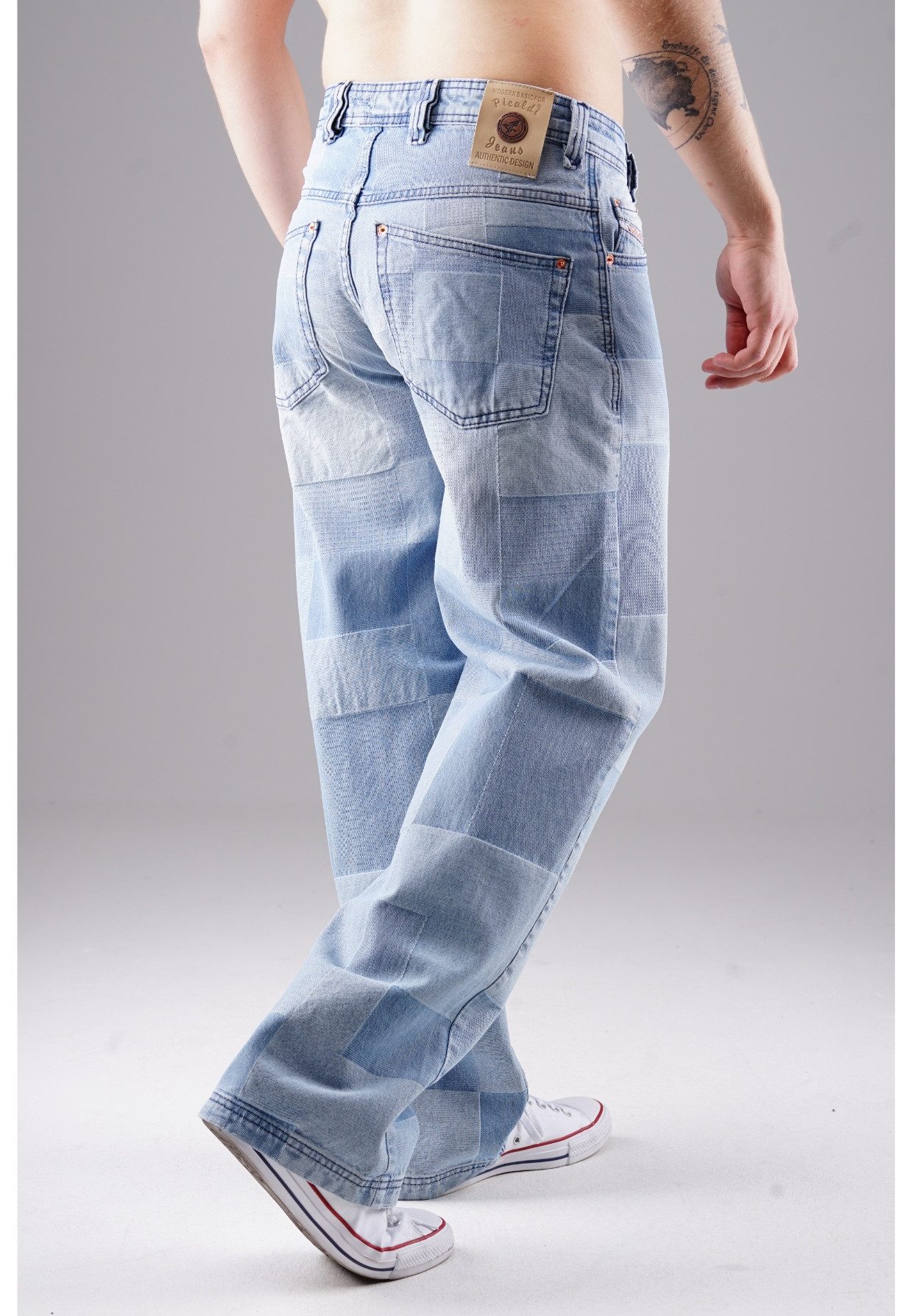 PICALDI Jeans Relax-fit-Jeans Baggy Zicco 474 Mozaik - Ash Indigo Washed De günstig online kaufen