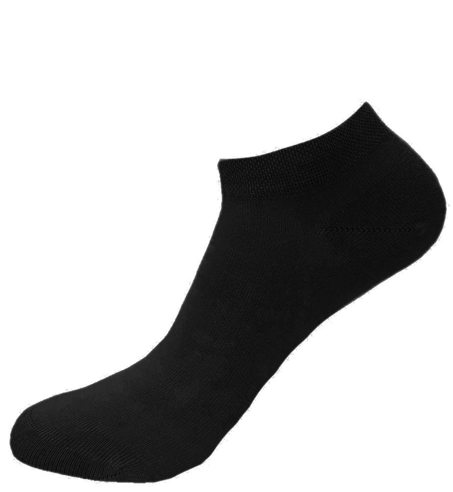 hautfreundlicher Sneaker-Socken (4-Paar) Schwarz XXL Strümpfe aus Herren Baumwolle Riese Basicsocken