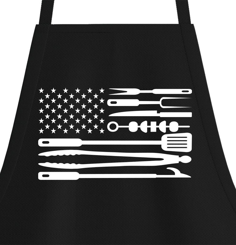 Youth Designz Grillschürze Grillflagge USA Schürze Kochschürze für