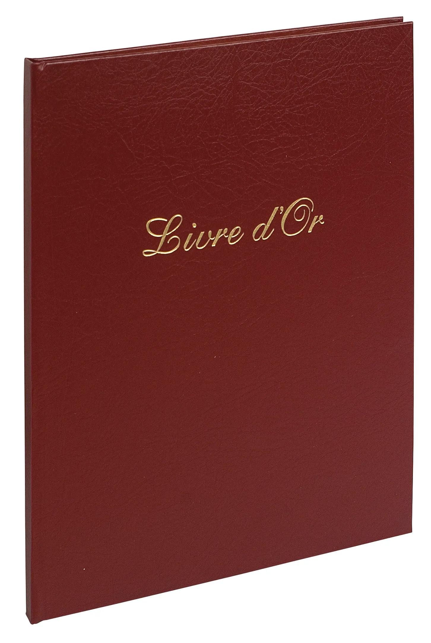EXACOMPTA Fotoalbum 3x Gästebuch Balacron 50 Blatt weiß 27x22 cm Hochformat sortiert 983E, Schreibwaren
