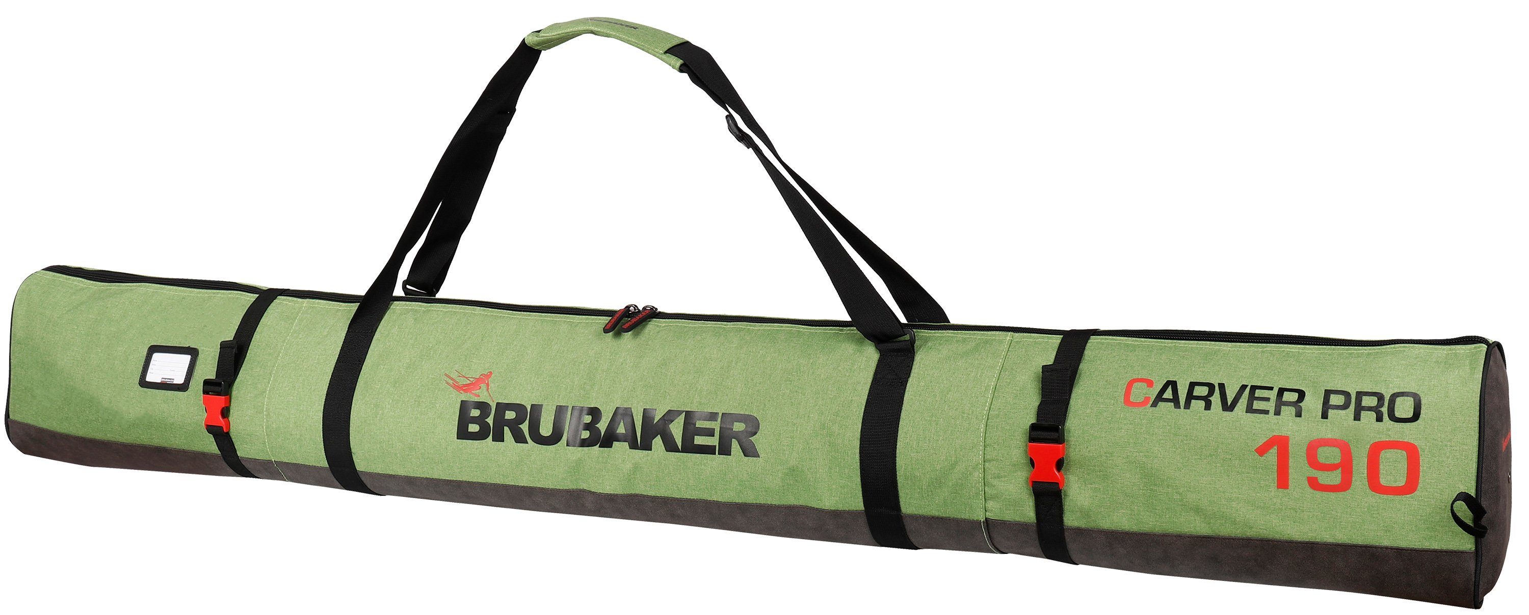 BRUBAKER Sporttasche Carver Pro Performance Skitasche (1-tlg., reißfest und schnittfest), gepolsterter Skisack mit Zipperverschluss, Skibag für Skier und Skistöcke, Ski Tasche