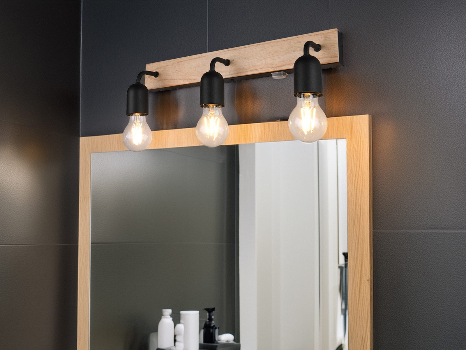 TRIO Leuchten LED Spiegelleuchte, Dimmfunktion, LED wechselbar, Warmweiß, W günstig online kaufen