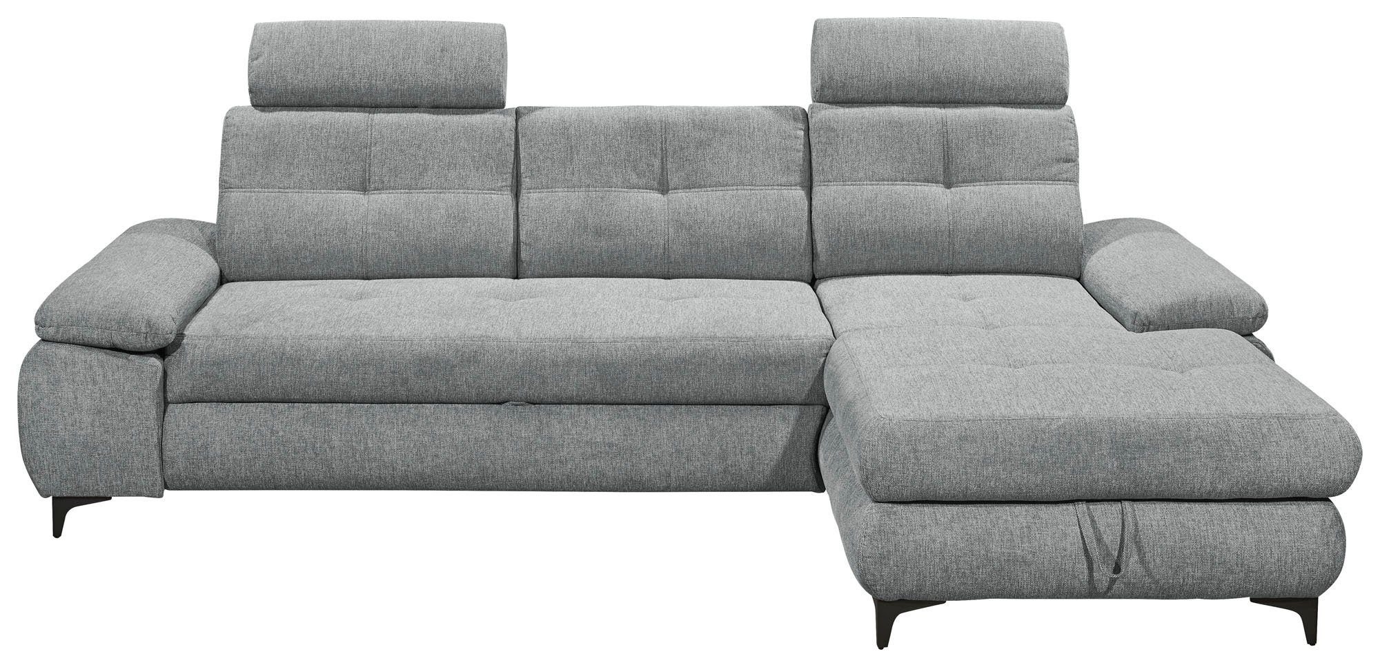 ED EXCITING DESIGN Ecksofa Altona L-Form, 2 Teile, mit Bettfunktion, Bettkasten, Armteilverstellung & Kopfstützen