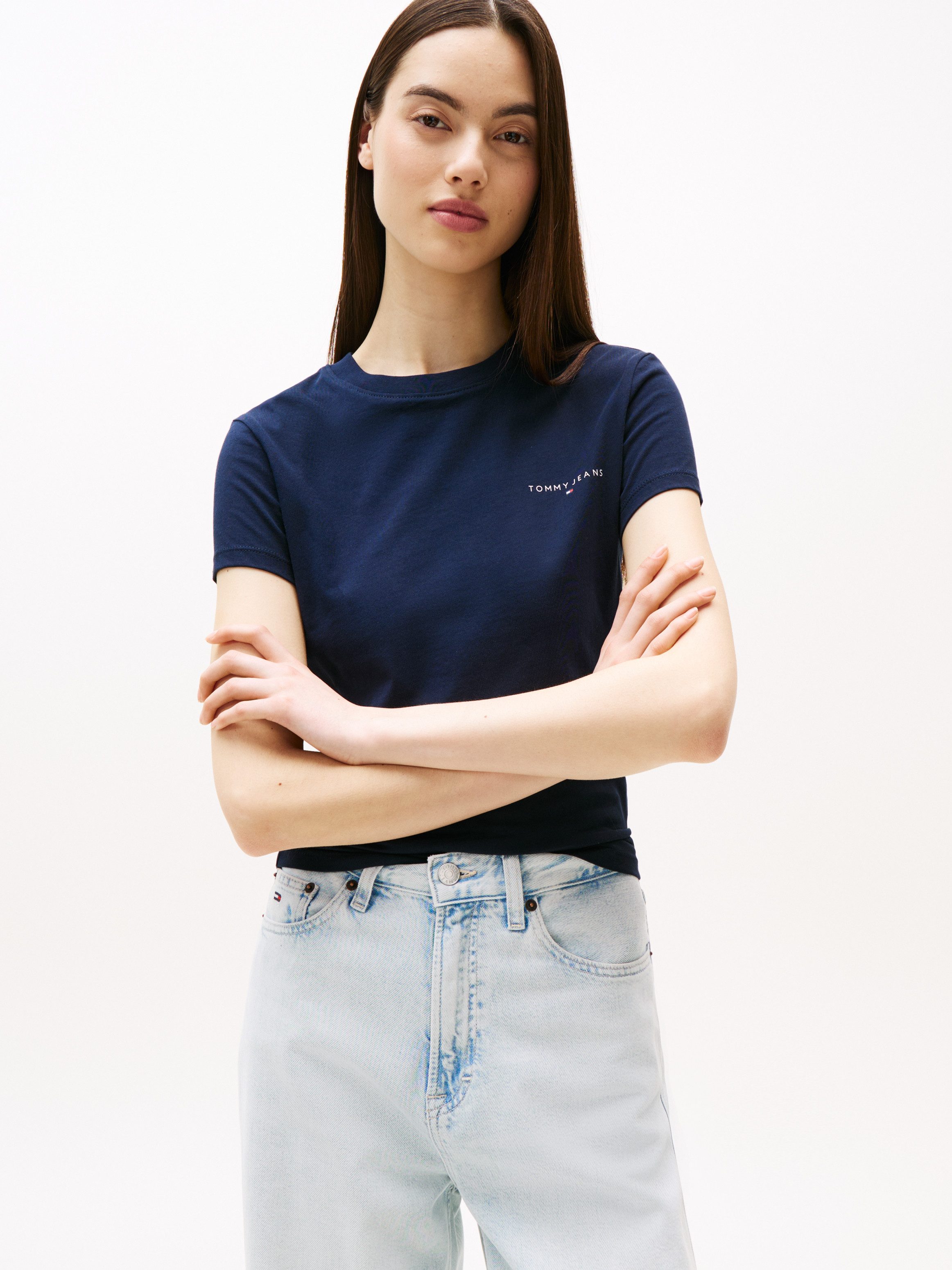 Tommy Jeans Kurzarmshirt TJW SLIM LINEAR günstig online kaufen