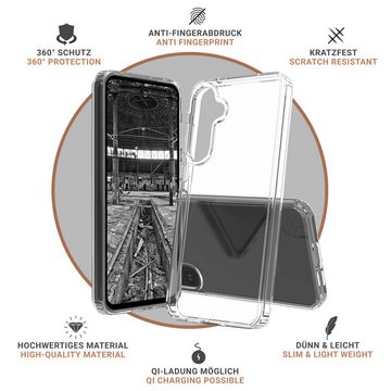 JT Berlin Smartphone-Hülle Pankow Clear - Samsung Galaxy A55 5G Hülle, [TPU Rahmen + Acrylglas Rückseite]