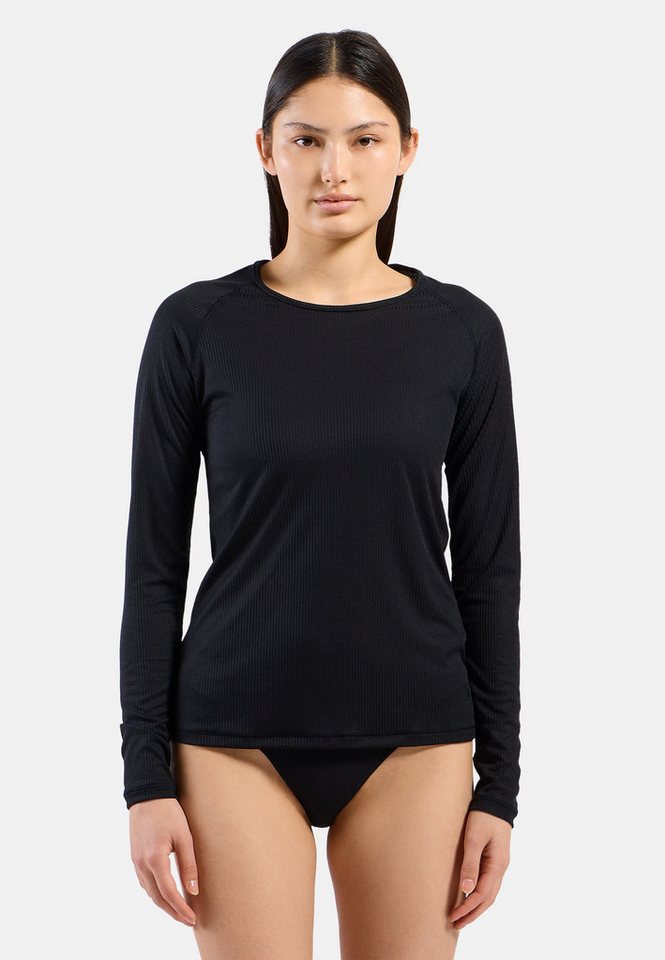 Odlo Funktionsshirt BL TOP crew neck l/s-ACTIVE LIGHT atmungsaktives Funktionsshirt, schnell trocknend, elastische Qualität