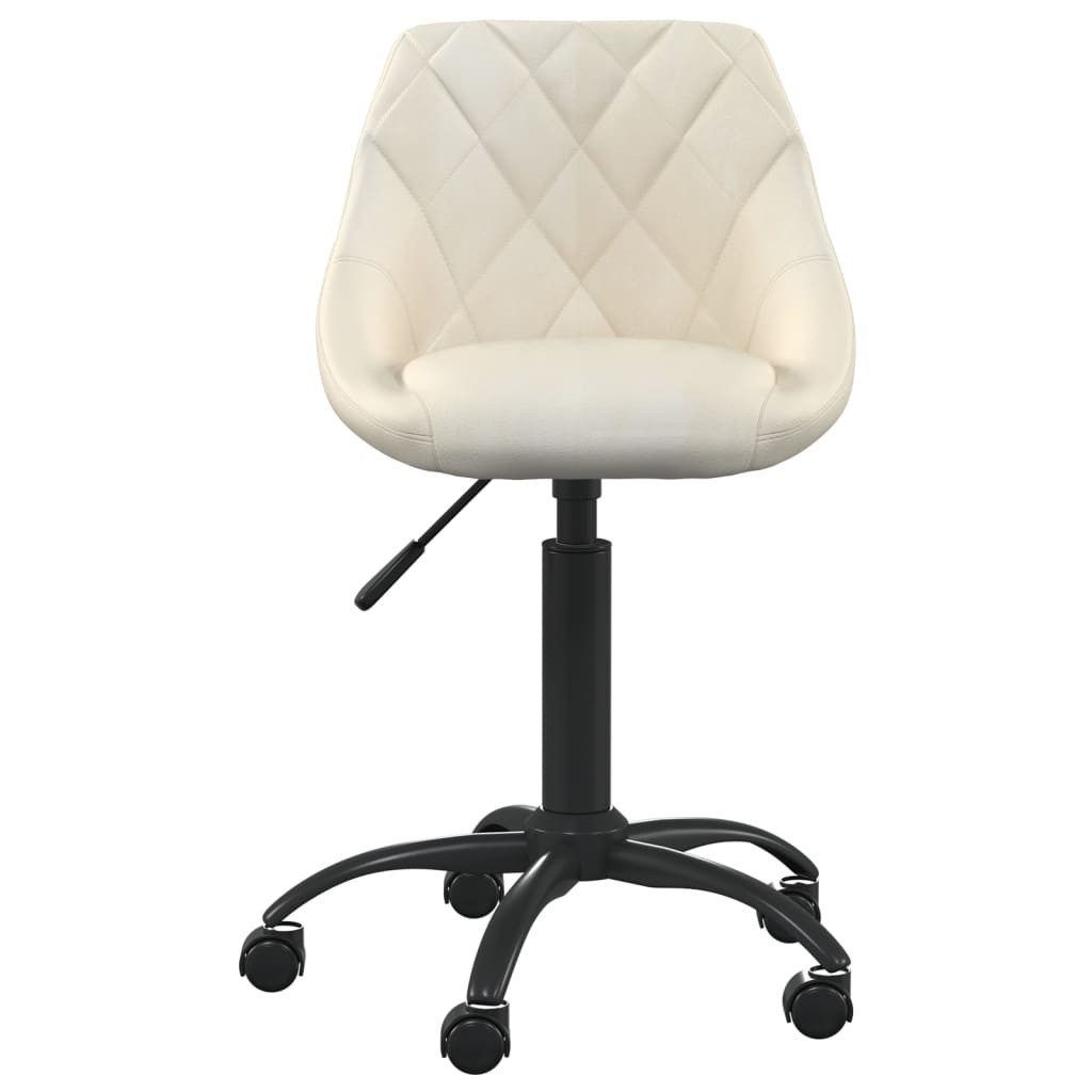 furnicato Bürostuhl Vielseitiger in Creme, 44 x 46 x (67,5-79) cm (1 St), Drehbarer Schreibtischstuhl mit Gasdruckfeder und weichem Samtbezug