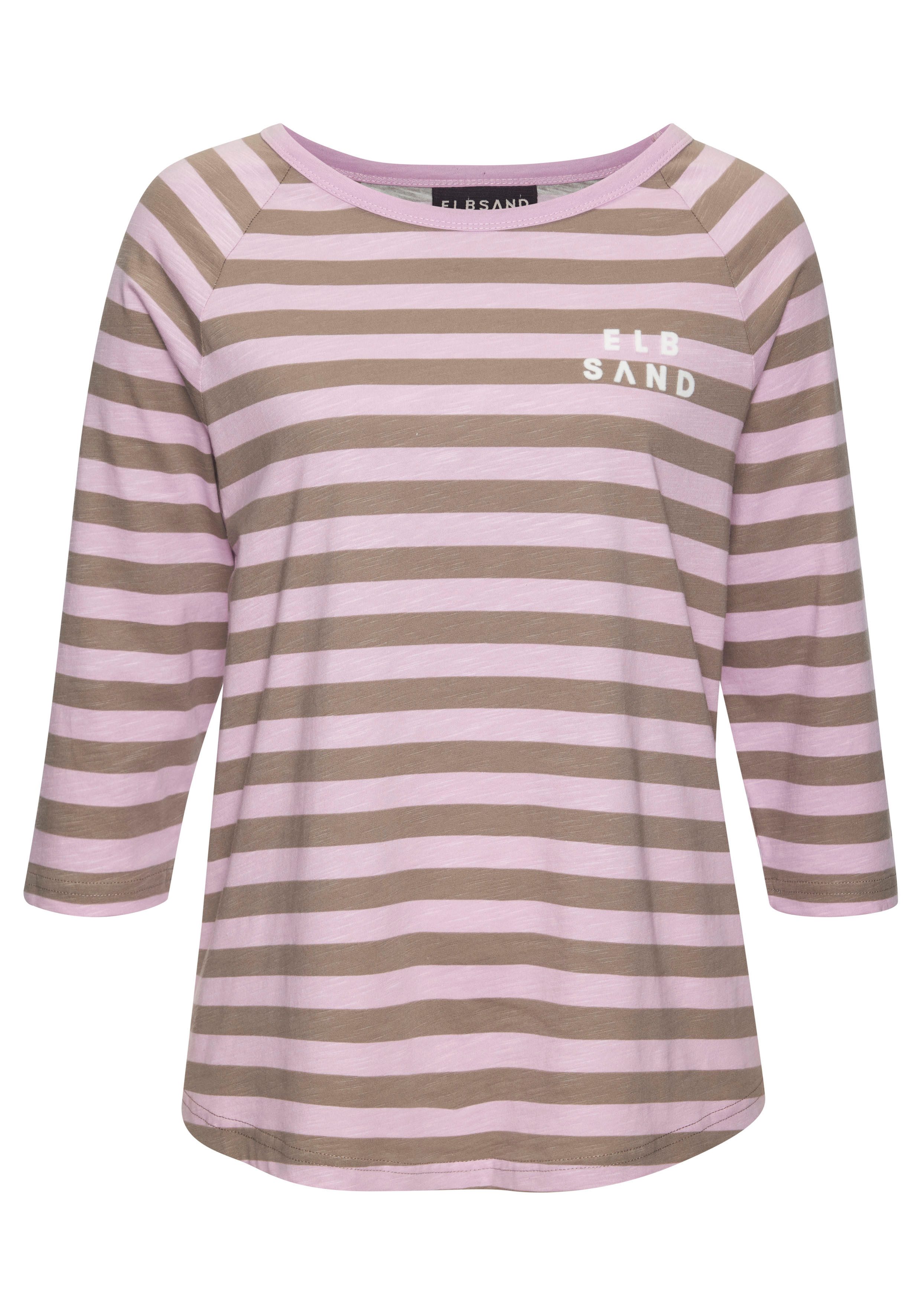 Elbsand 3/4-Arm-Shirt Celina mit Streifen, Rundhalsausschnitt, Jerseyshirt – Bild 2 von 5