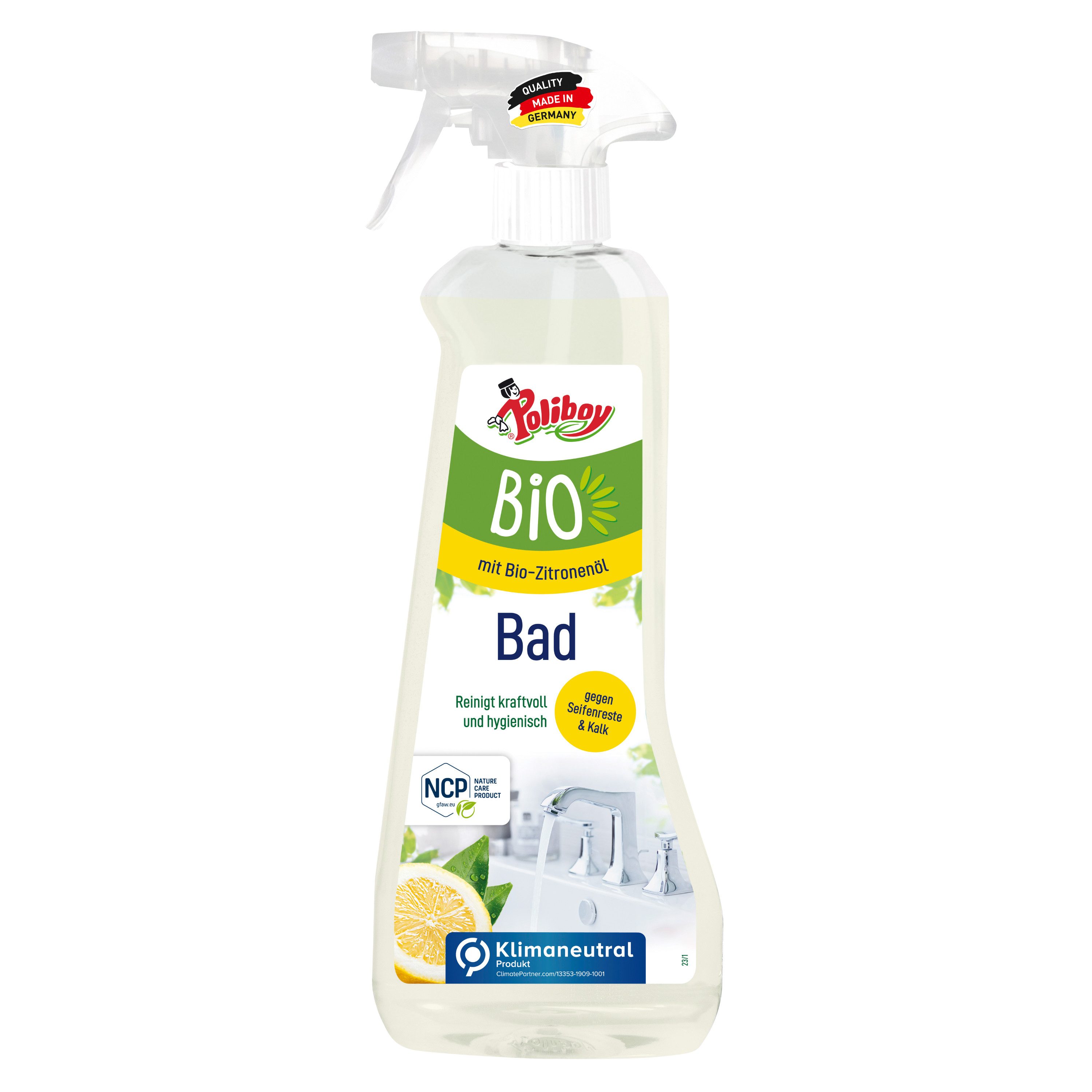 poliboy - 500 ml - Bio Badreiniger (zum einfachen Reinigen des Badezimmers geeignet - Made in Germany)