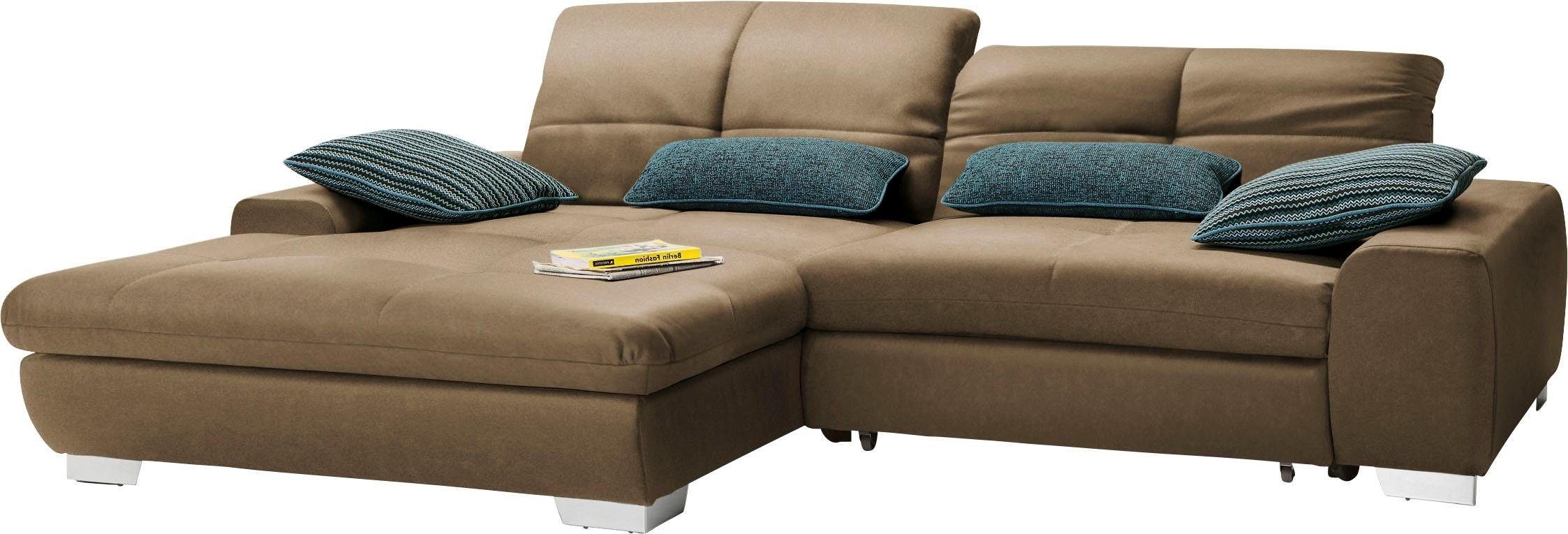 set one by Musterring Ecksofa SO 1200 inkl. Sitztiefen- & Rückenverstellung für hohen Sitzkomfort, wahlweise mit Bettfunktion und Stauraum, L-Form, auch in Cord Bezug