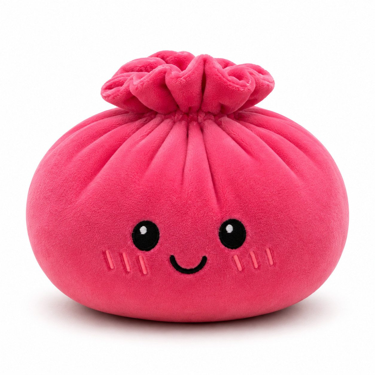 Bert Struis Kuscheltier Kawaii Dumpling extra weich zum Knautschen & Kuscheln 15 cm pink (Set, 1-St., Geschenk-Set), Gesicht mit gestickten Details Weiche Füllung für angenehmes Drücken
