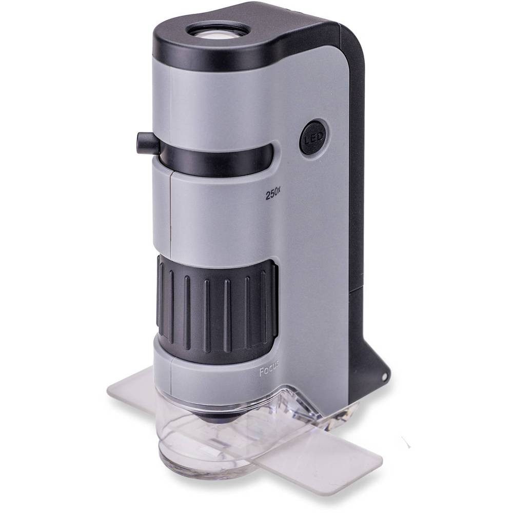 Carson Optical Carson MicroFlip 100x - 250x LED Pocket Mikroskop MP-250 Labormikroskop (Zoomfunktion)