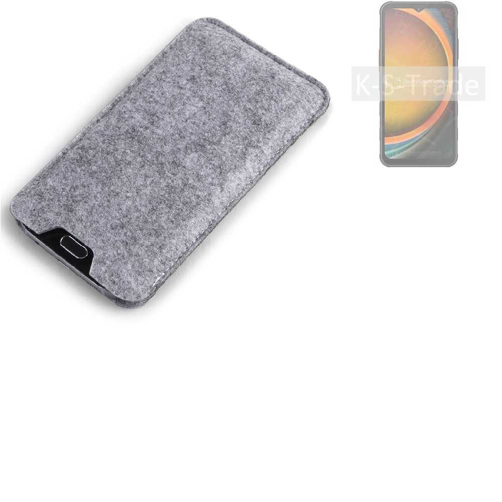 K-S-Trade Handyhülle für Samsung Galaxy XCover7 Pro, Filz Handyhülle Schutzhülle Filztasche Filz Tasche Case Sleeve