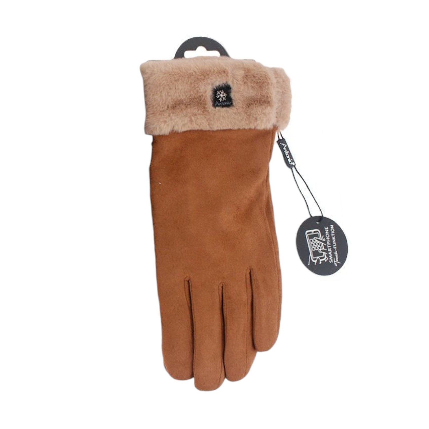 Antonio Strickhandschuhe Gefütterte Fingerhandschuhe Suede mit günstig online kaufen