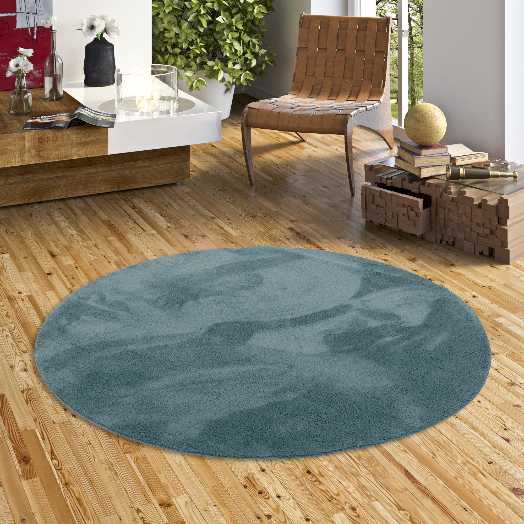 Pergamon Fellteppich Fellteppich Super Soft Pearl Rund, Rund, Höhe: 19 mm günstig online kaufen