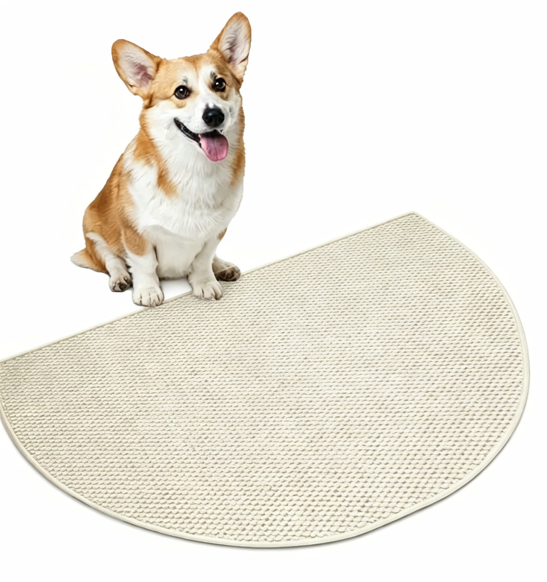 Agger Fußmatte Sisal-Fußmatte, Halbmond-Kratzmatte, Kratzbrett, strapazierfähige Kratz-Fußmatte für Katzen, dekorative Fußmatte