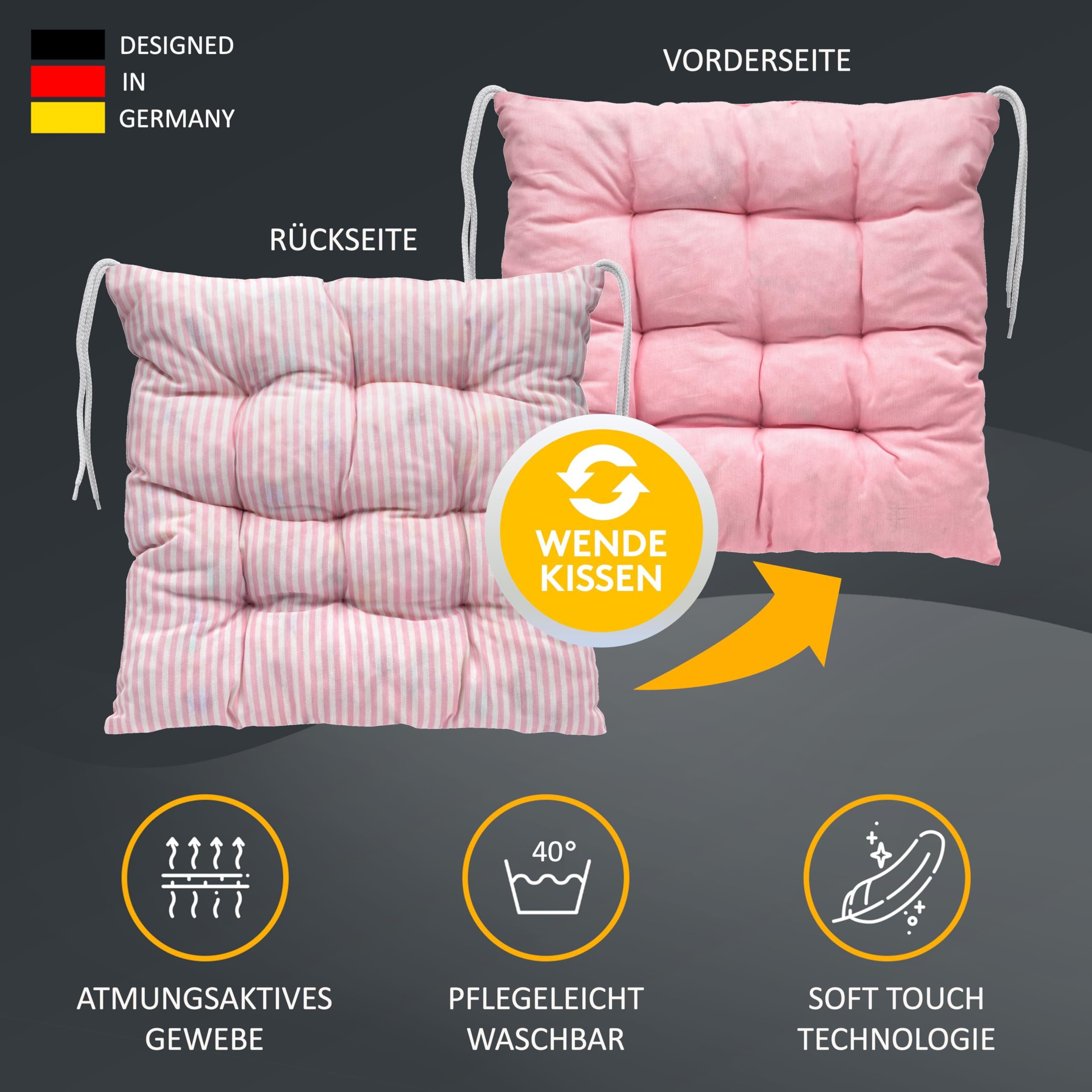 LILENO HOME Stuhlkissen - Wende Sitzkissen für Gartenstuhl oder Küchenstuhl günstig online kaufen