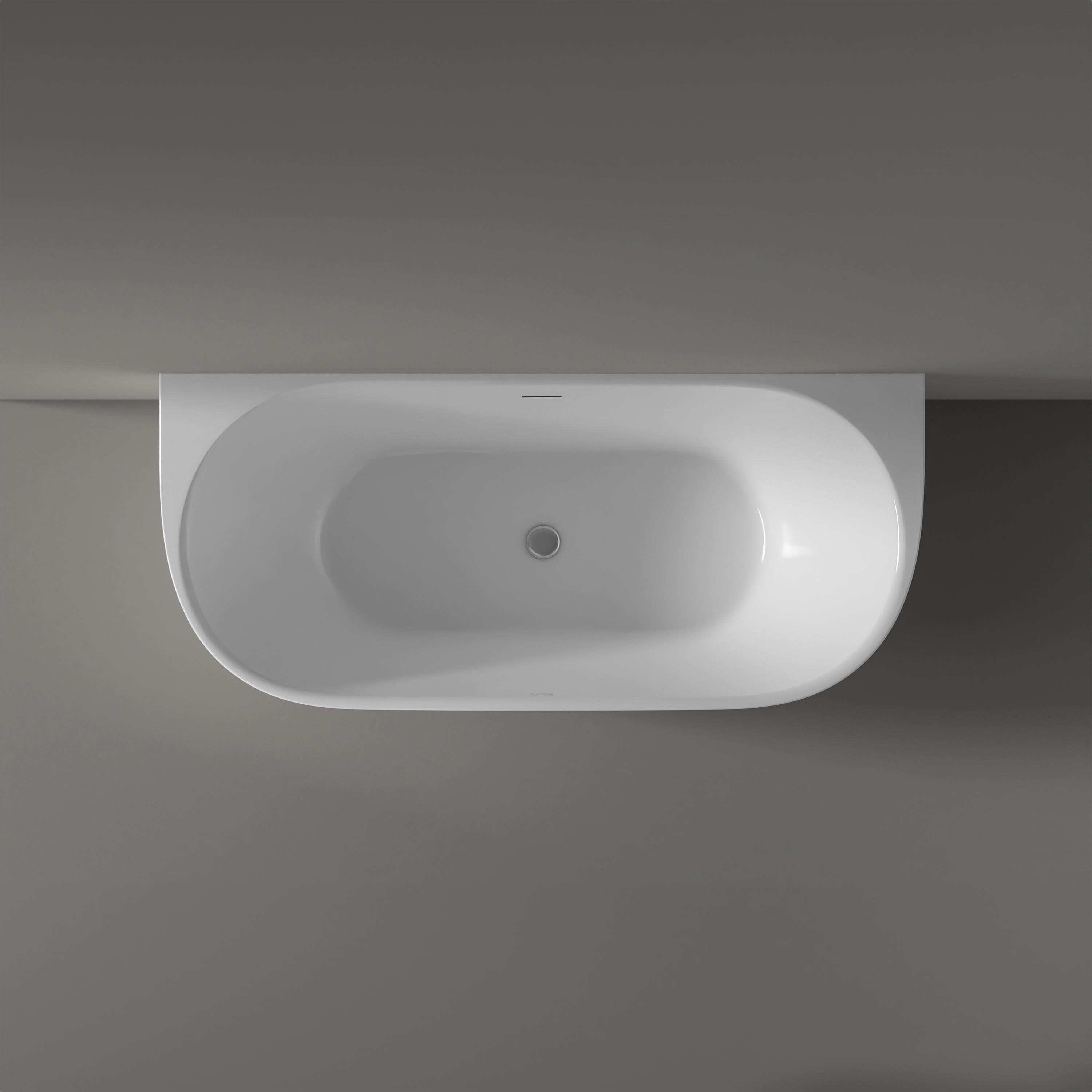Bernstein Eckwanne LENA, Eckbadewanne, Sanitäracryl, oval