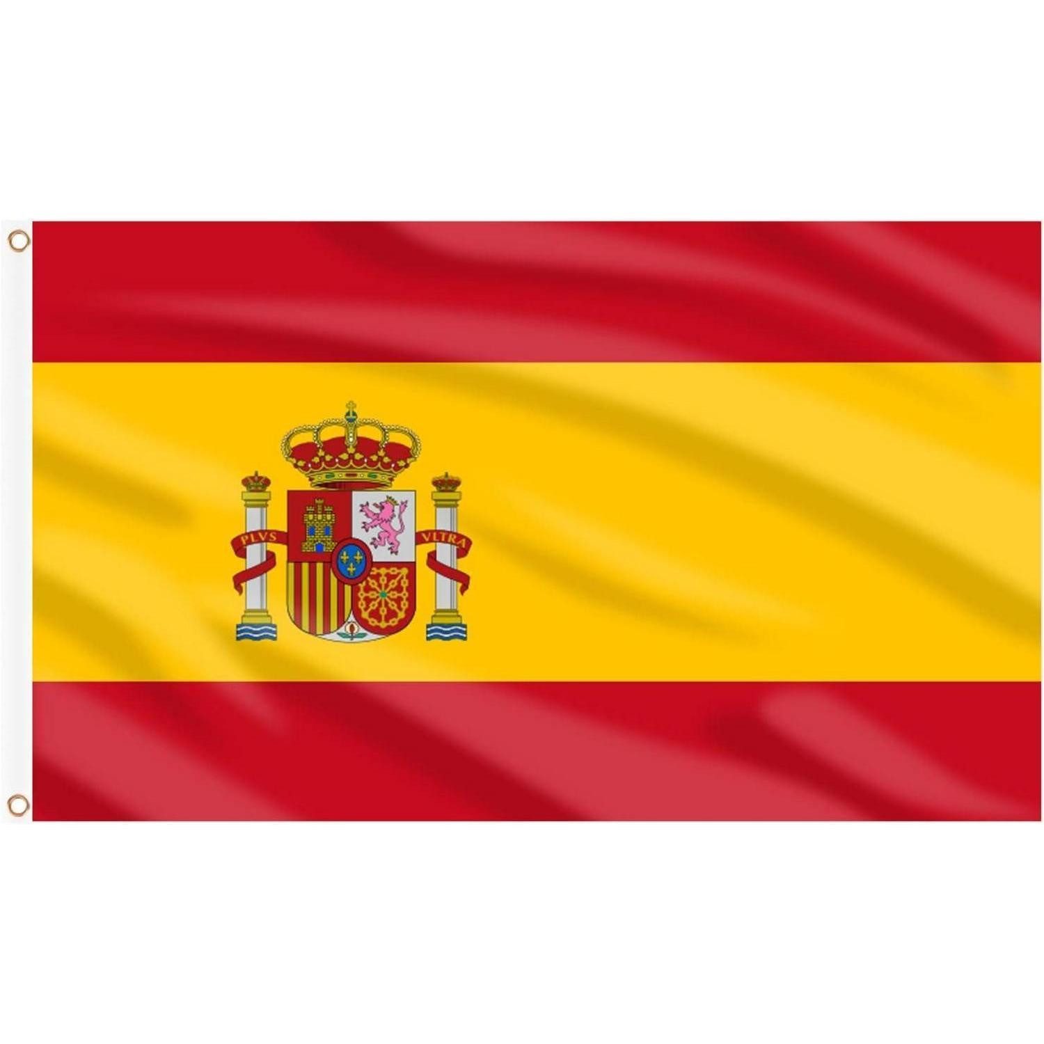 LuxusKollektion Flagge Flagge Spanien 150x90cm Messing Ösen EM WM 1 Stück Spanien Flagge