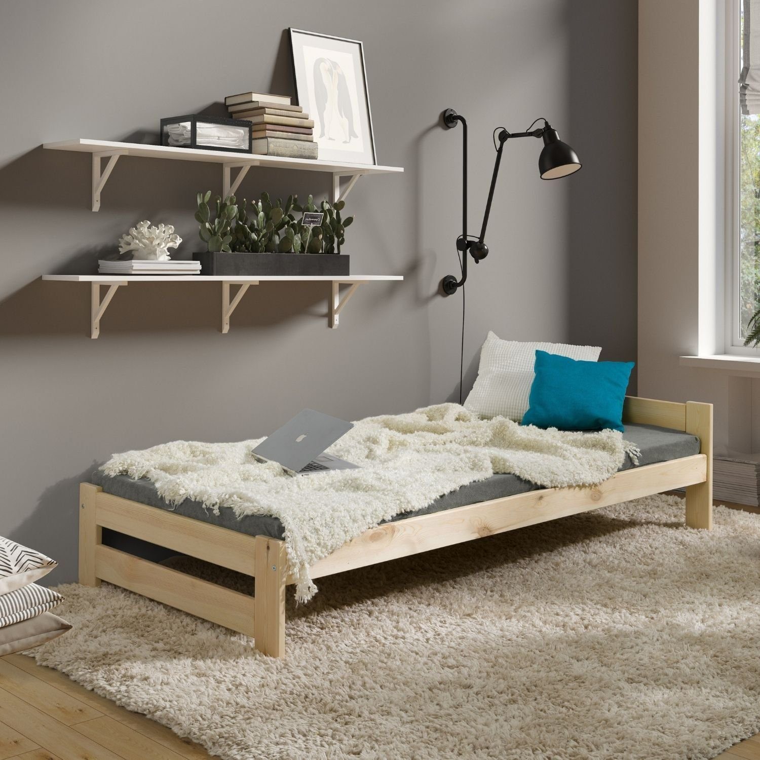 Coemo Holzbett CLASSICO (Bettgestell mit Rollrost), günstig online kaufen