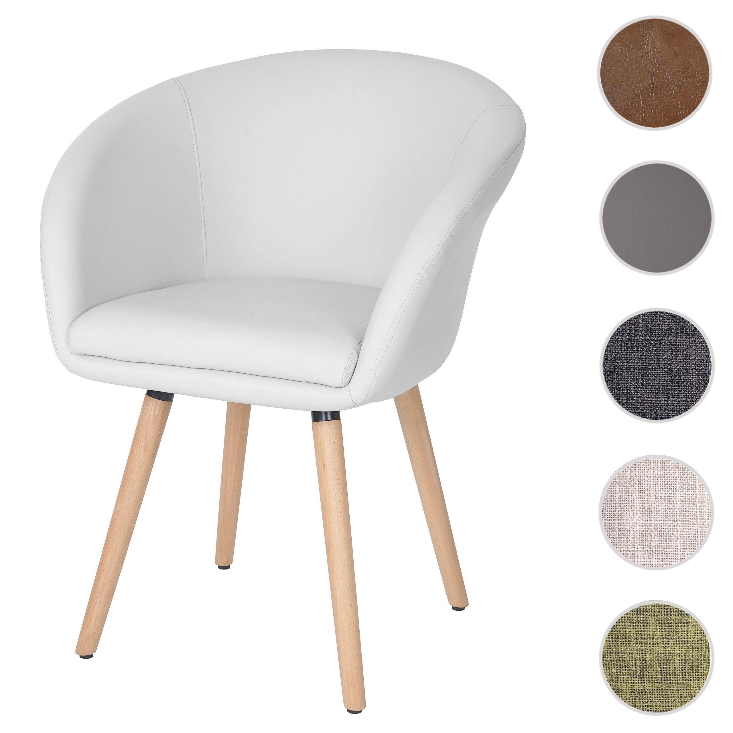 MCW Esszimmerstuhl Vaasa T633 (1er), Mit Armlehne, Füße mit verstellbaren Schrauben, einfache Montage