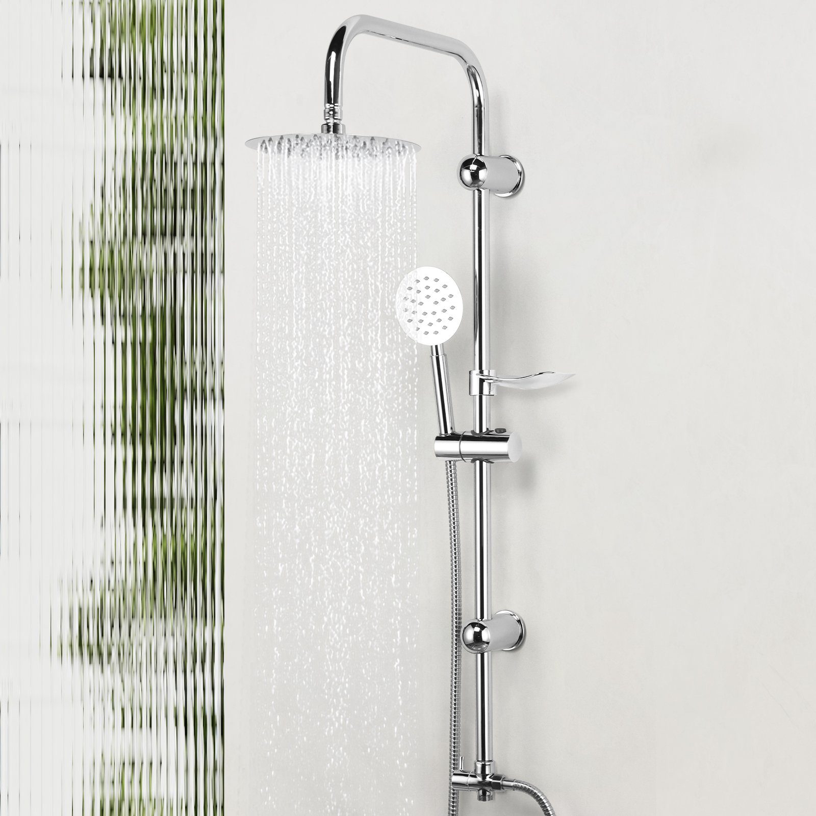 BlingBin Duschbrause Duschen set Duschsystem Regendusche, (set, 1-tlg), mit 2 Strahlarten, wassersparend, Seifenlösungsbox