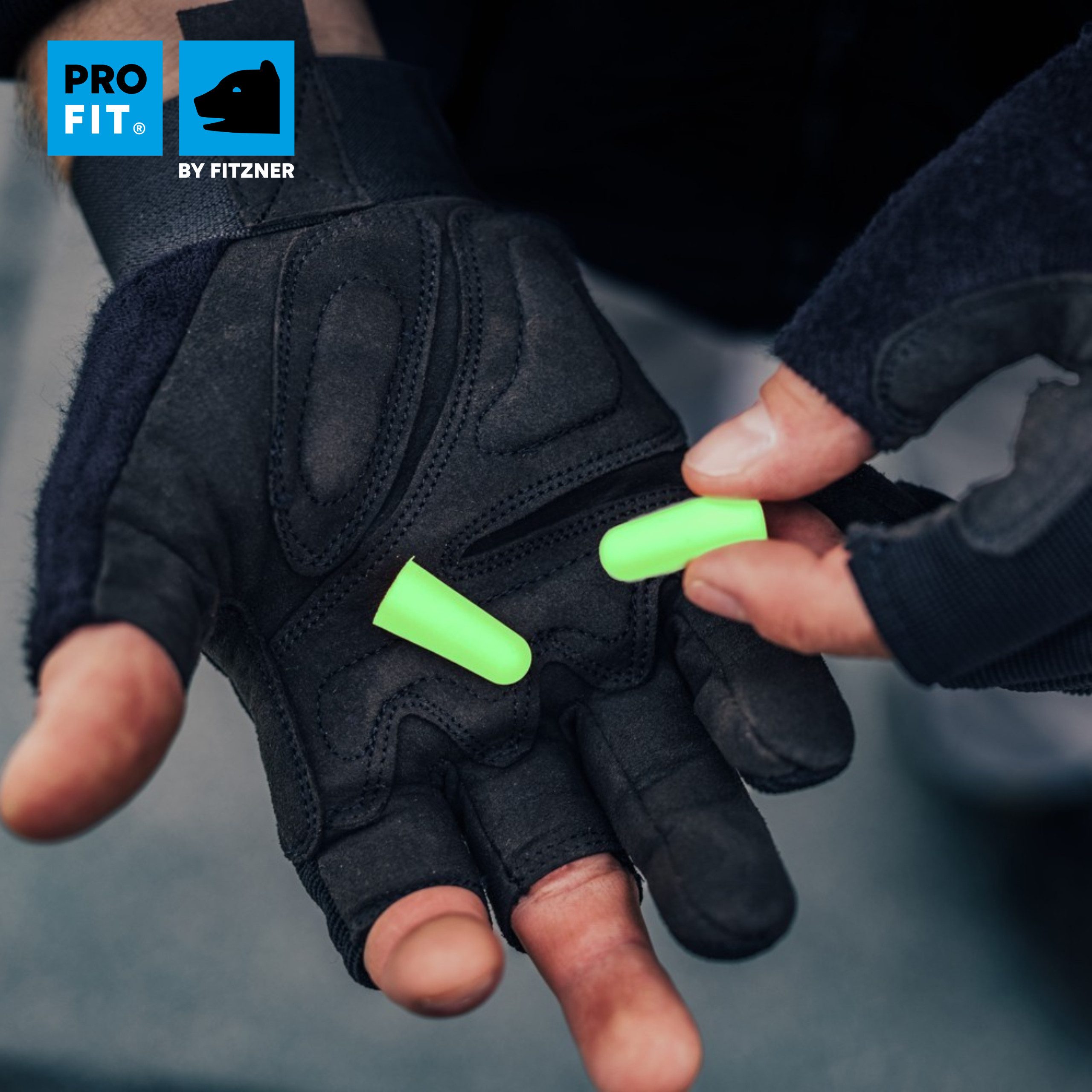 PRO FIT by Fitzner Gehörschutzstöpsel Spender, Schwarz, Wandmontage, Auffangschale, Kunststoff, Leer, leicht zu bedienen, langlebig, ergonomisch, flexibel einsetzbar